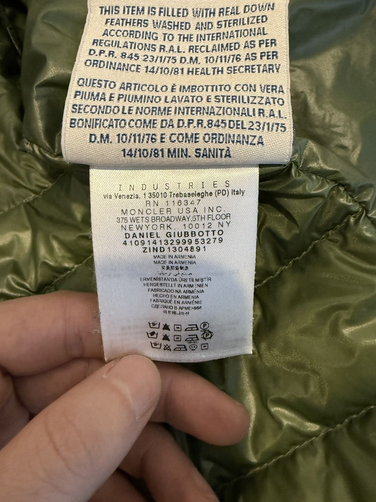 Moncler Moncler Men’s Jacket Daniel Size 2 (S) Green Size US S / EU 44-46 / 1 - 7 Thumbnail