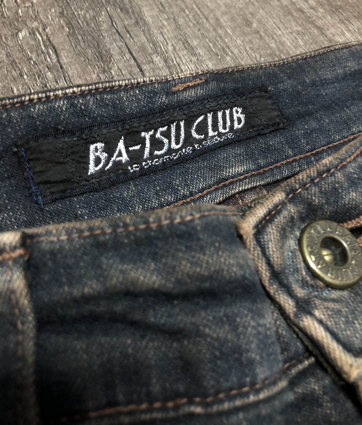 If Six Was Nine × Le Grande Bleu (L.G.B.) VINTAGE BA-TSU CLUB DIV JEANS (Unisex) Size US 30 / EU 46 - 12 Thumbnail