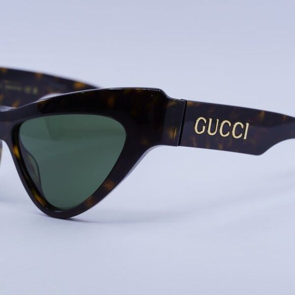 Gucci 🕶️ New Gucci GG1294S 004 Havana/Green Sunglasses Size ONE SIZE - 4 Thumbnail