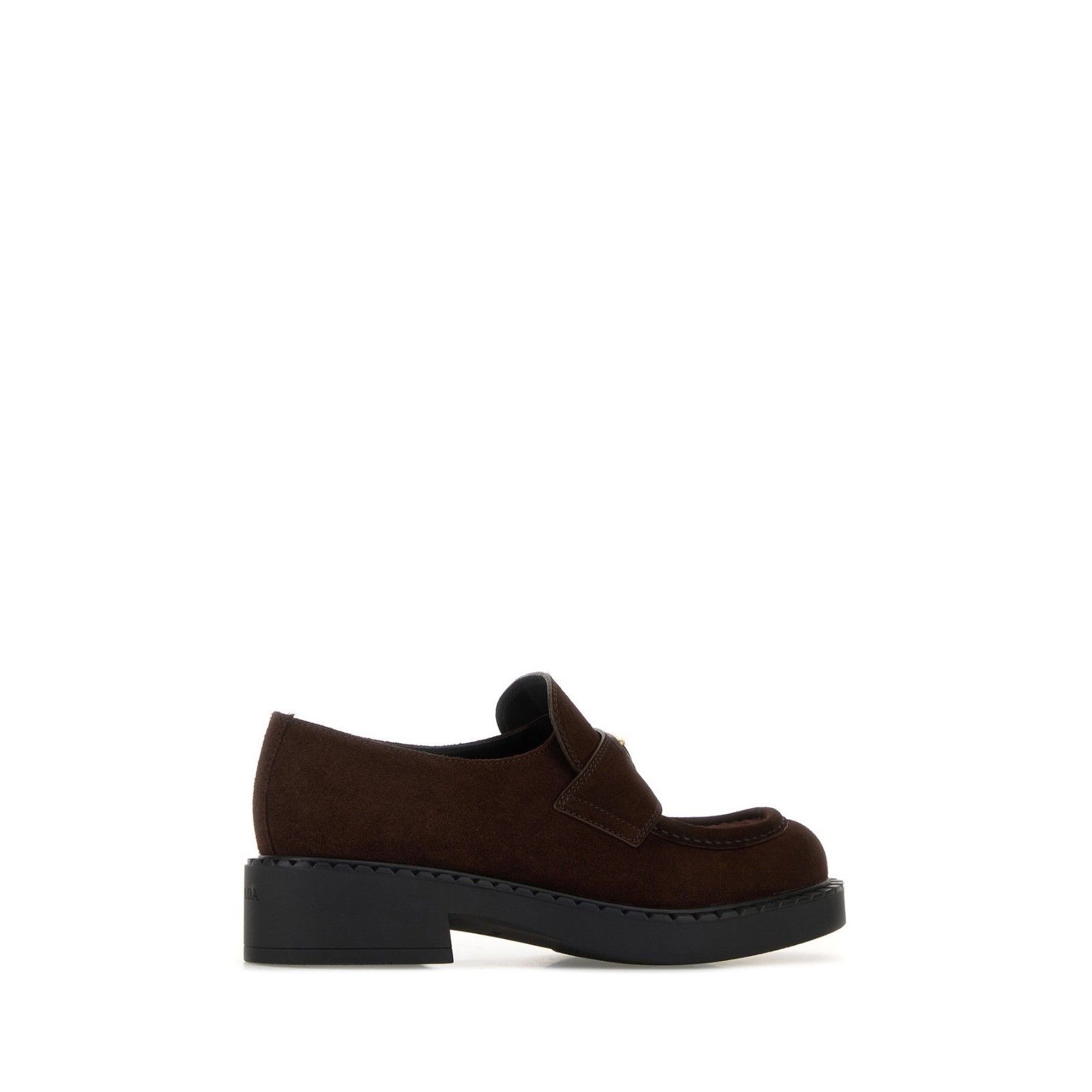 Prada PRADA Triangle Brown Suede Loafers New And Authentic (Women' Size US 7 / IT 37 - 3 Thumbnail