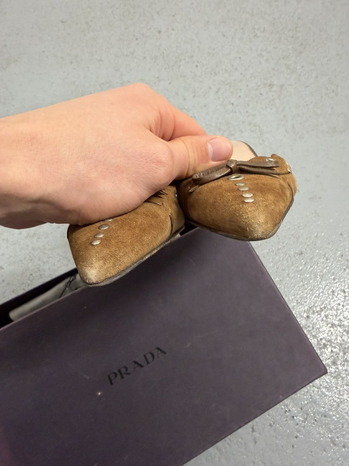 Prada Iconic Prada Eyelets Mule Heels With Box And Dust Bag Size US 8.5 / IT 38.5 - 9 Thumbnail