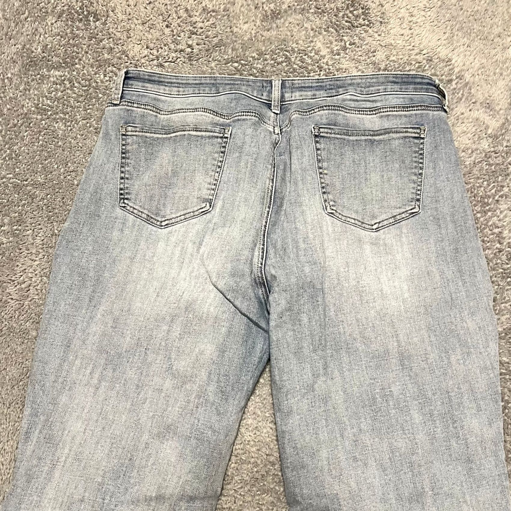 NYDJ NYDJ Relaxed Flare Cropped Jeans Womens 16 High Rise Wide Leg Pants Blue 16 Regular Flared Women Size 38" / US 16 / IT 52 - 3 Thumbnail