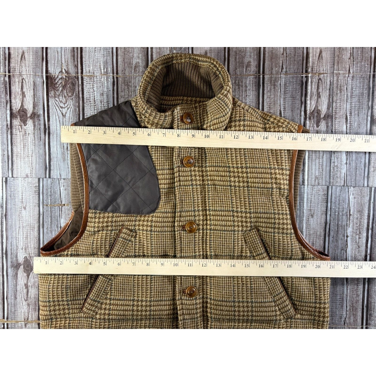 Ralph Lauren Polo Golf Ralph Lauren Houndstooth Tweed Wool down trim leat Size US M / EU 48-50 / 2 - 9 Thumbnail