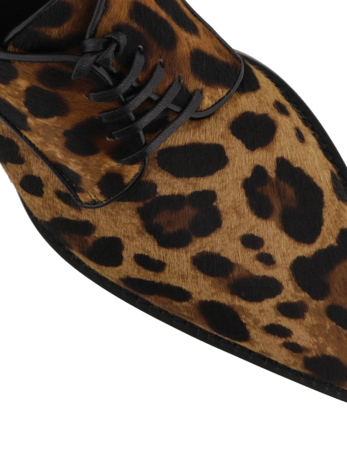 Dolce & Gabbana o1y0925 Leoprd-Print Laced Shoes in Brown/Black Size US 4 / IT 34 - 5 Thumbnail