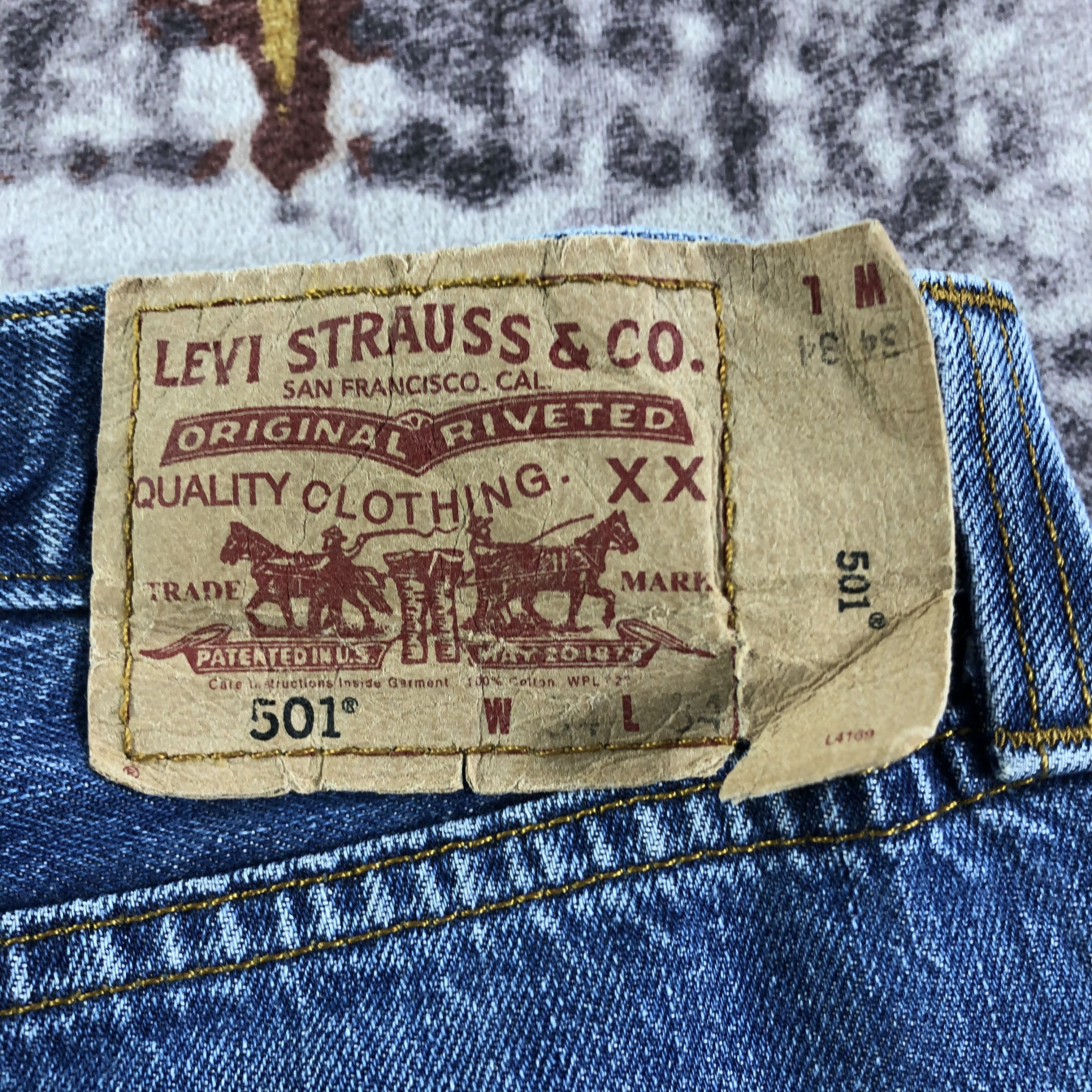 Levi's Vintage Blue Wash Levis 501 Jeans-JM3303 Size US 34 / EU 50 - 6 Thumbnail