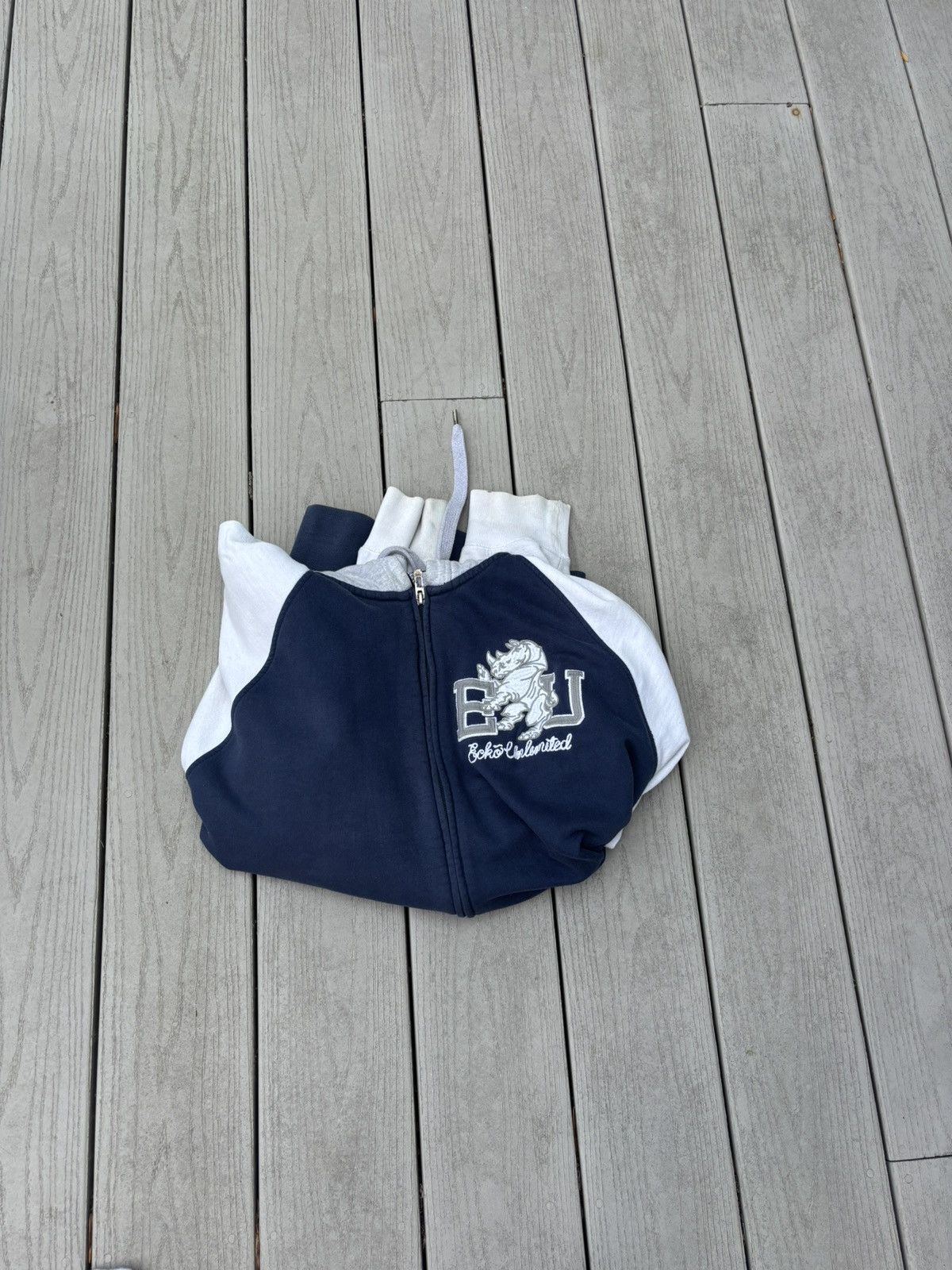 Ecko Unltd. Blue/White Ecko Hoodie Size US XL / EU 56 / 4 - 5 Thumbnail