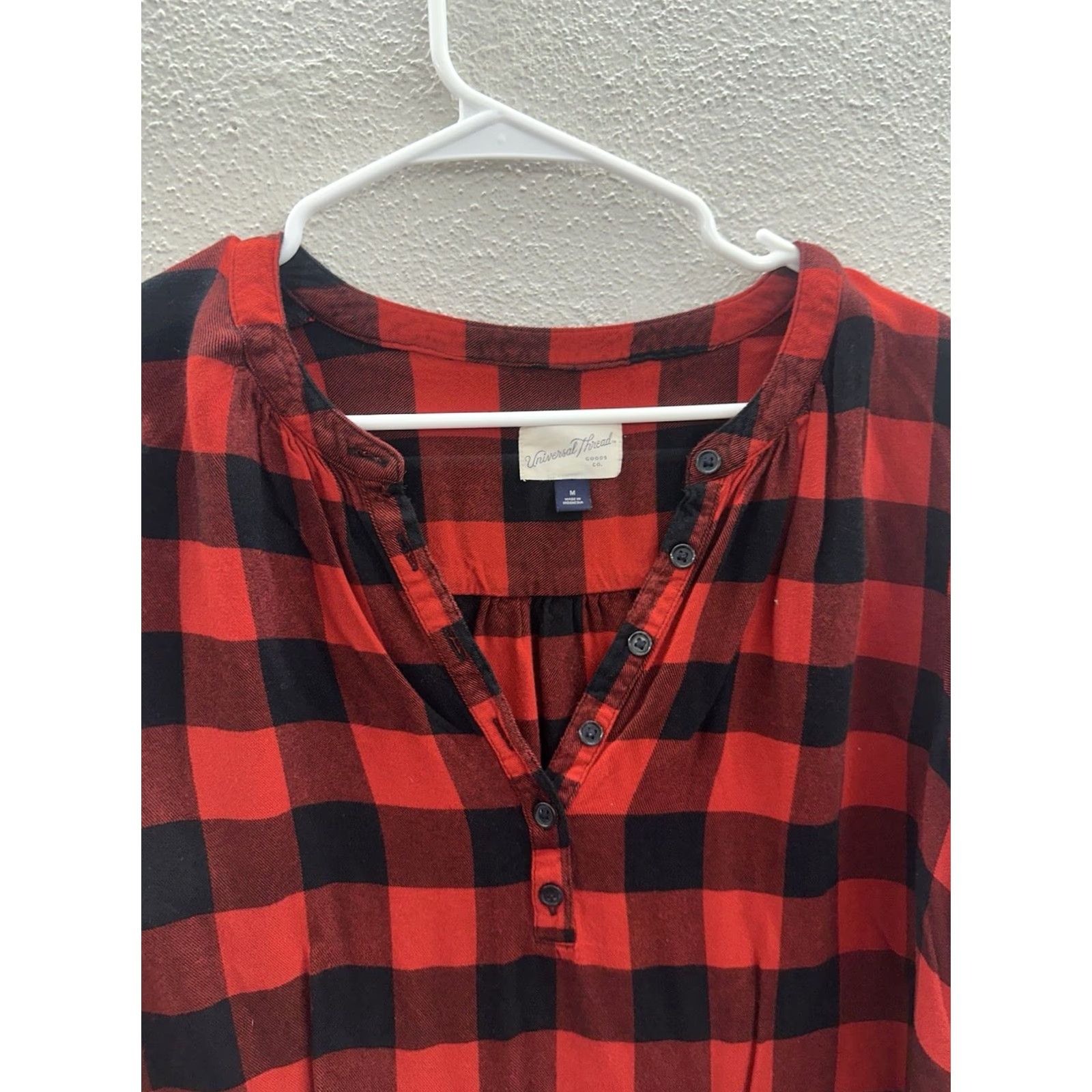 Vintage Universal Threads Womens Top Size Medium Buffalo Plaid Flannel Long Sleeve Shirt Size M / US 6-8 / IT 42-44 - 2 Thumbnail