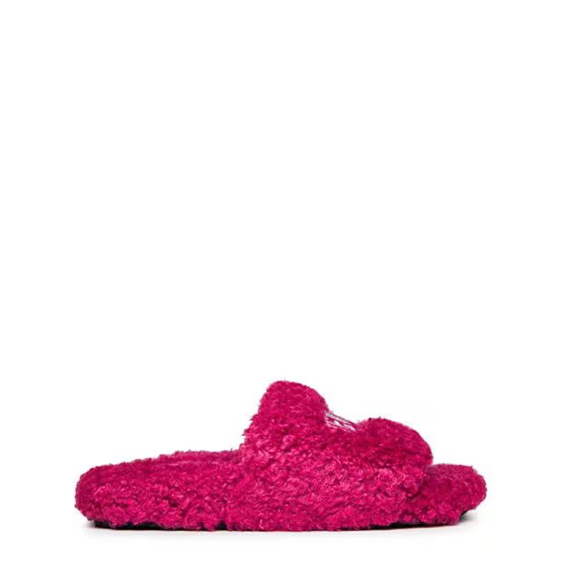 Balenciaga o1g2r1mq0924 Fur Slippers in Pink Size US 5 / IT 35 - 1 Thumbnail