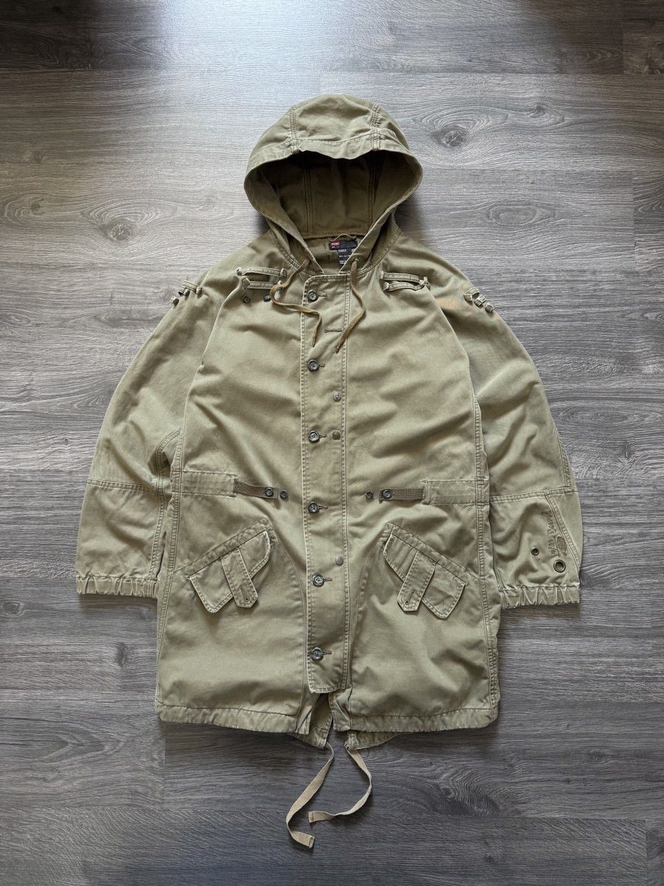 Diesel Vintage DIESEL Fishtail Coat Jacket Archive Techwear Size US S / EU 44-46 / 1 - 1 Thumbnail