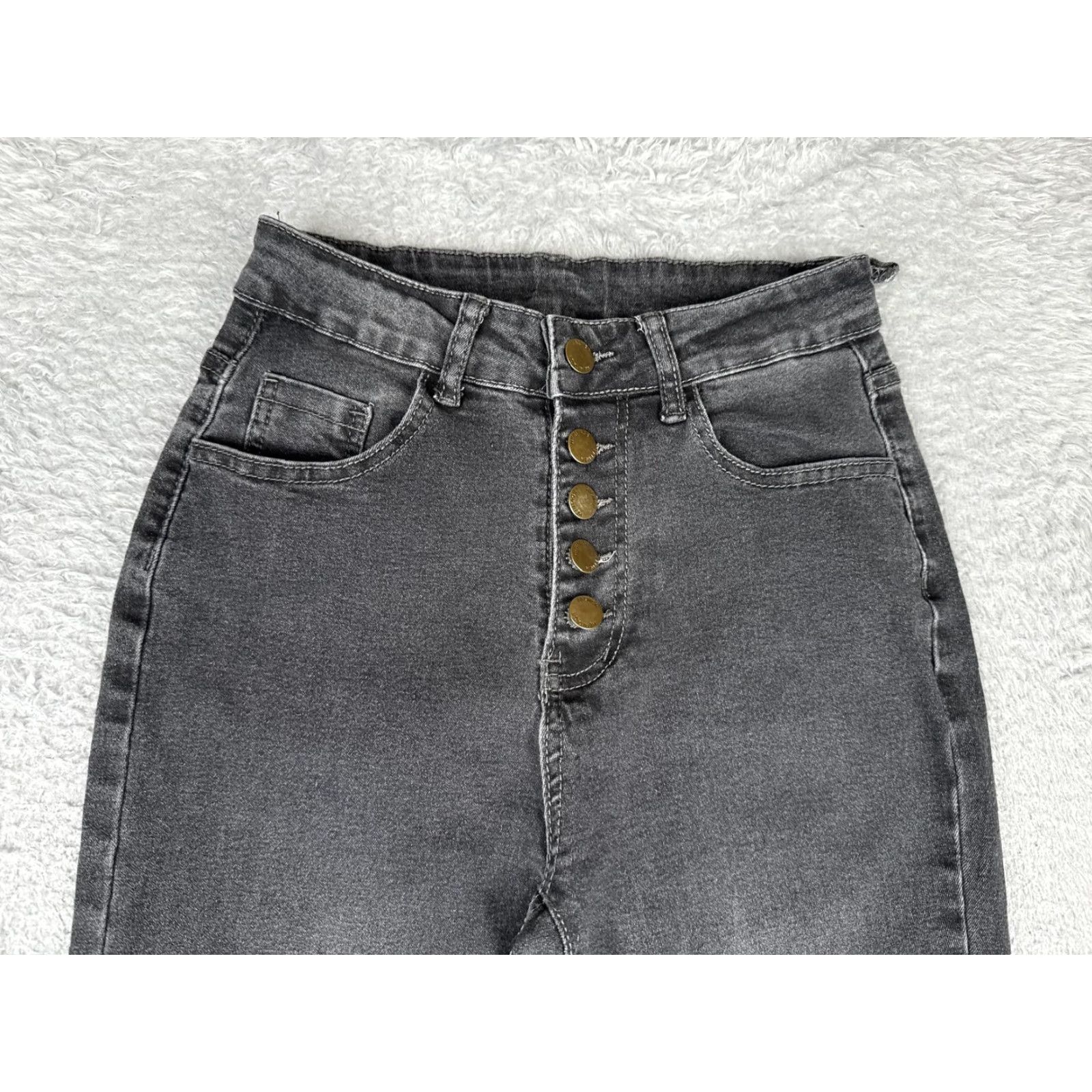 AG Jeans Womens Jeans Flare Charcoal Denim 22 Mid Rise Button Fly Stretch 22x27 Size 40" / US 18 - 5 Thumbnail