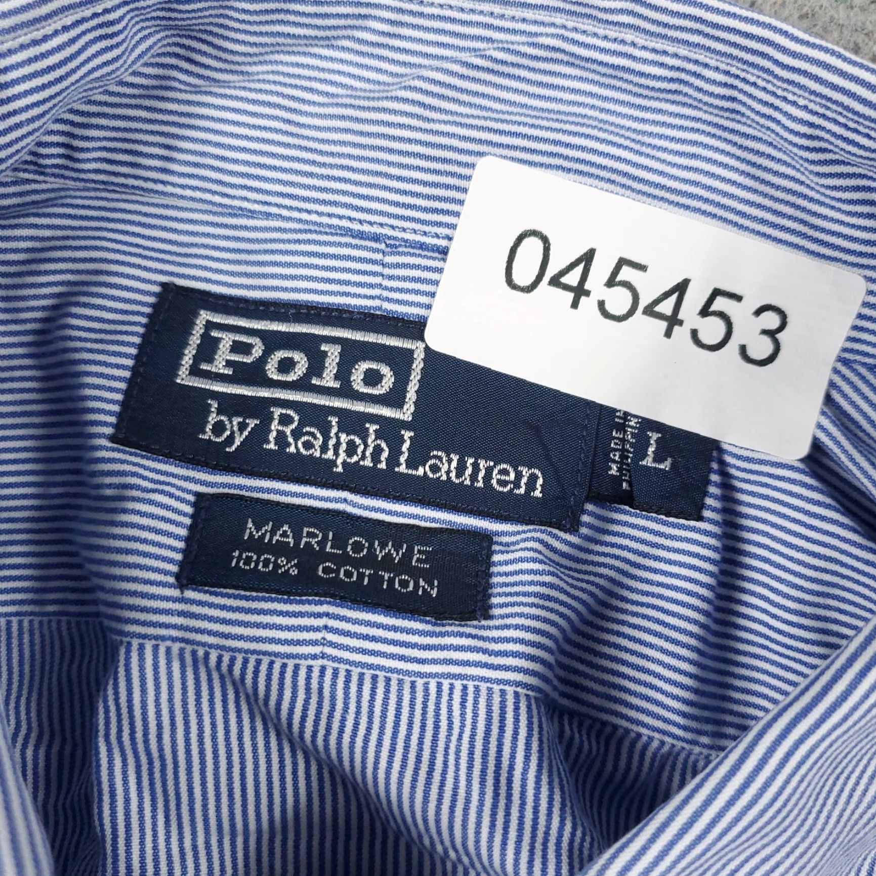 Ralph Lauren Ralph Lauren Shirt Mens Large Blue Striped Button-Up Long Sleeve Casual Dress Classic Comfort-Soft Cotton Regular Fit Men’s Size US L / EU 52-54 / 3 - 7 Thumbnail