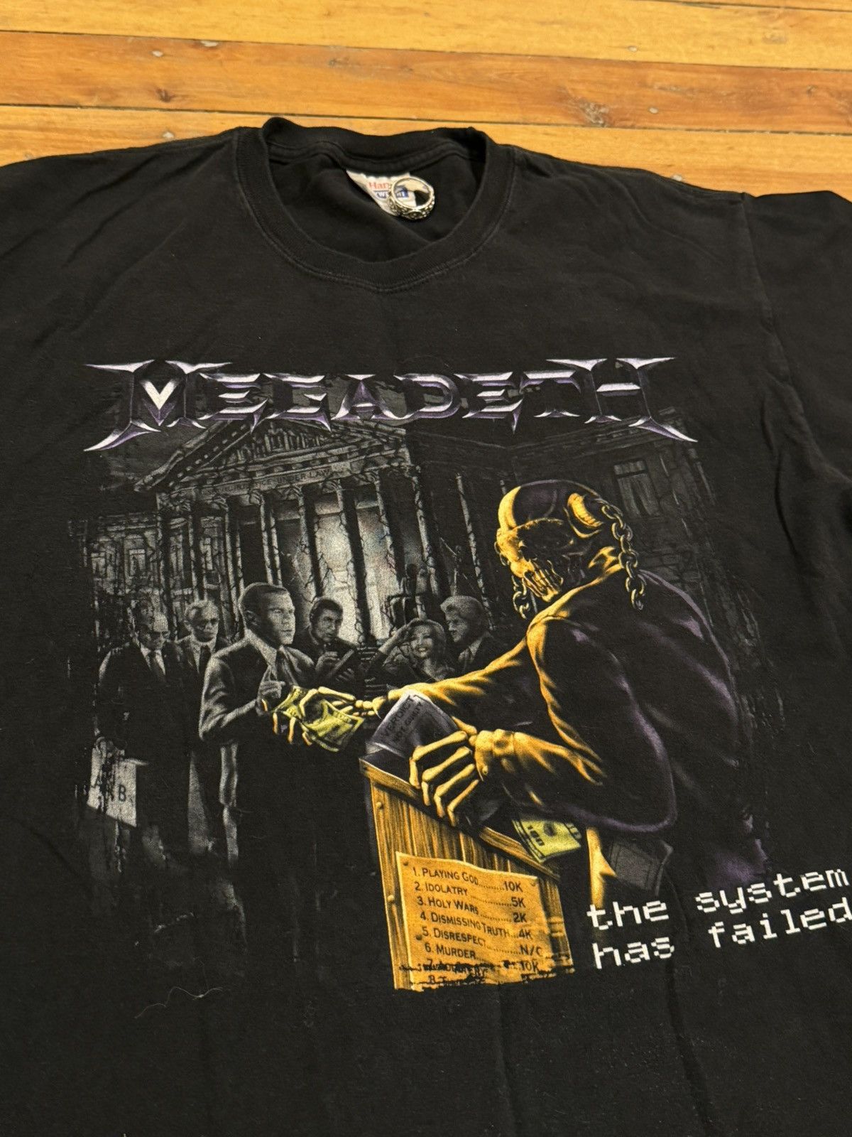 Vintage Vintage megadeath system has failed album art black band tee Size US M / EU 48-50 / 2 - 1 Thumbnail