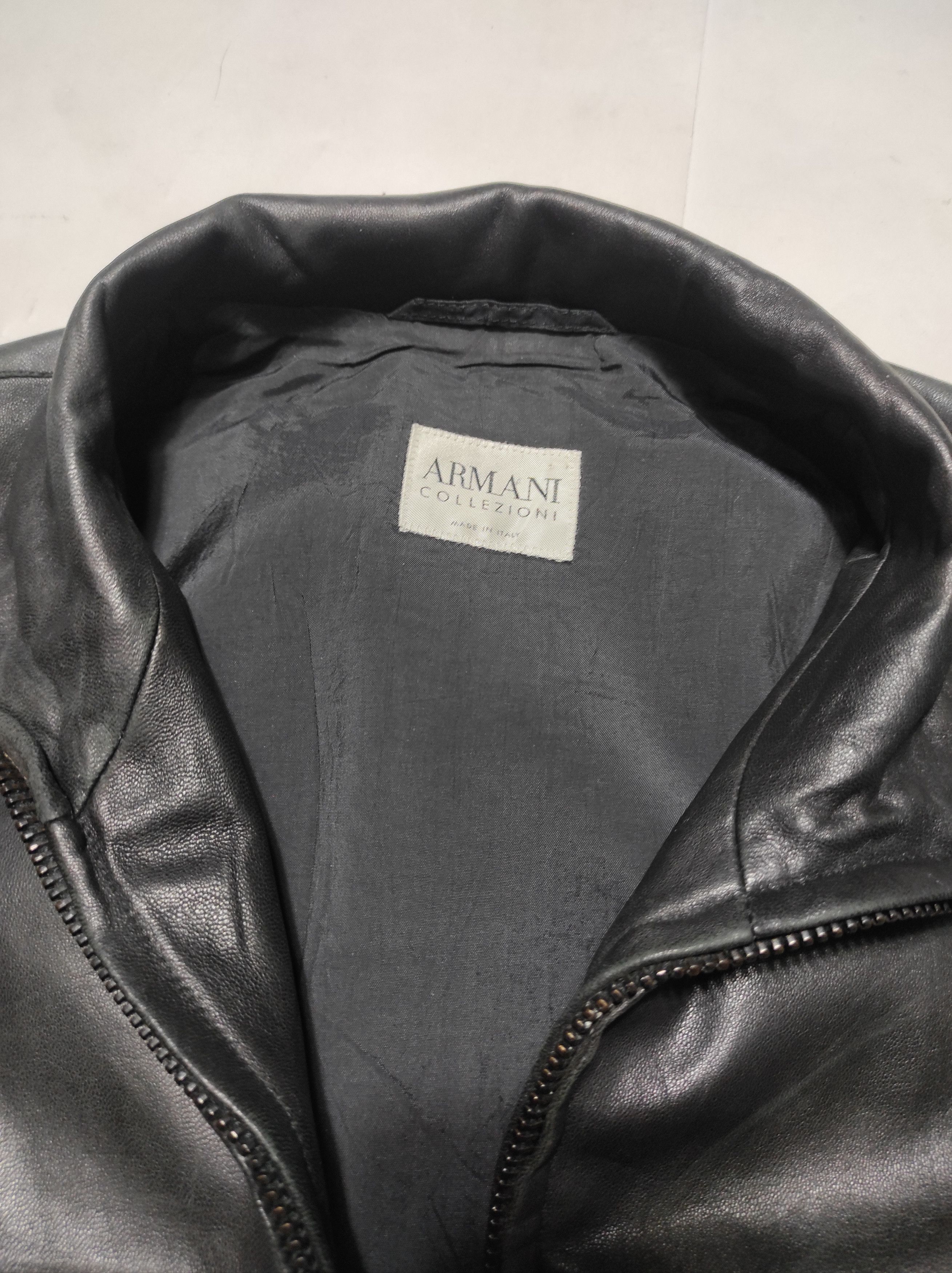 Armani Armani Collezioni Leather Classical Jacket Size US L / EU 52-54 / 3 - 14 Thumbnail