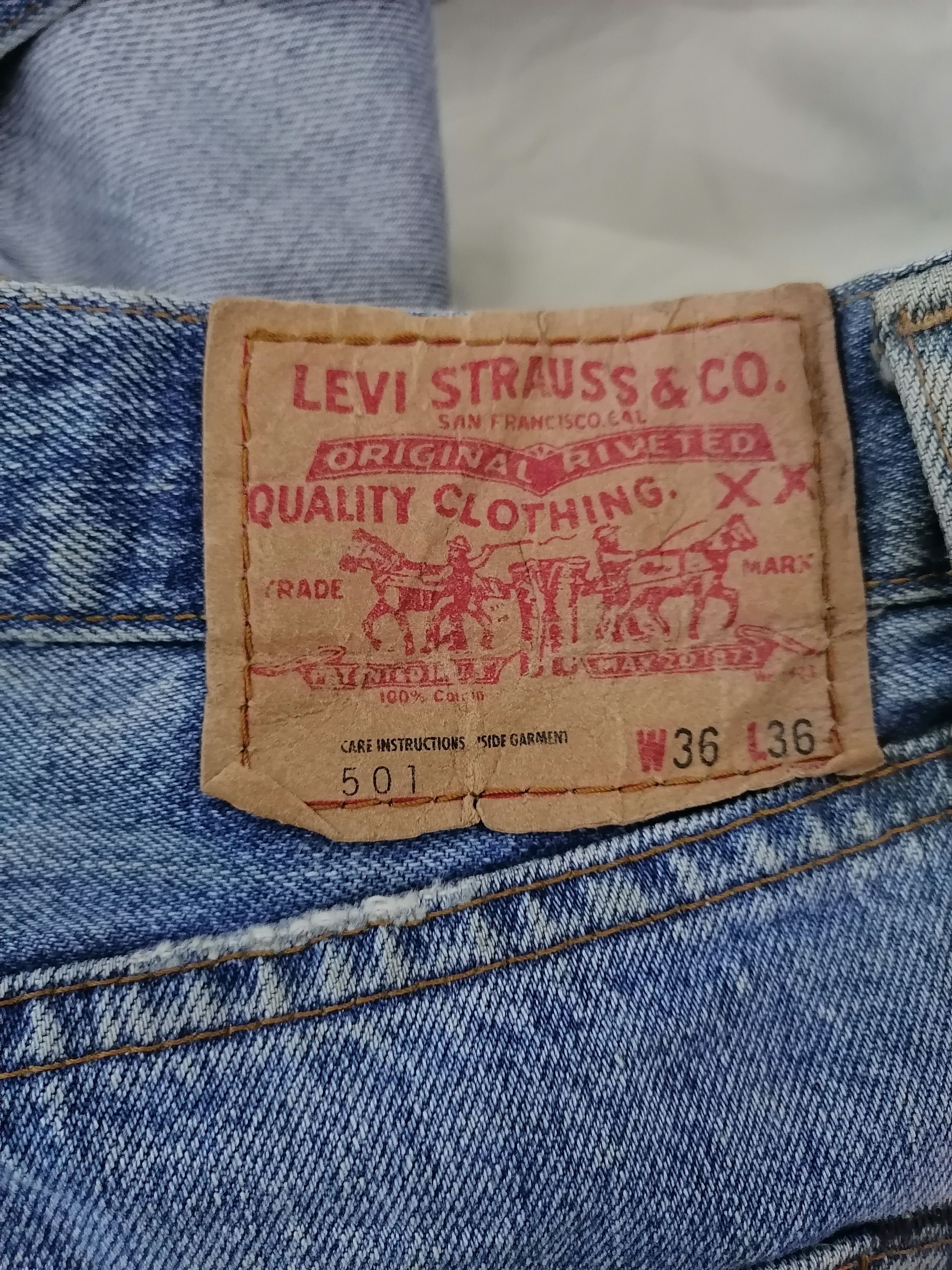 Levi's Vintage Clothing × Vintage Vintage Levi's 501 Top Button J09 Distressed Denim Pants Size US 34 / EU 50 - 11 Thumbnail
