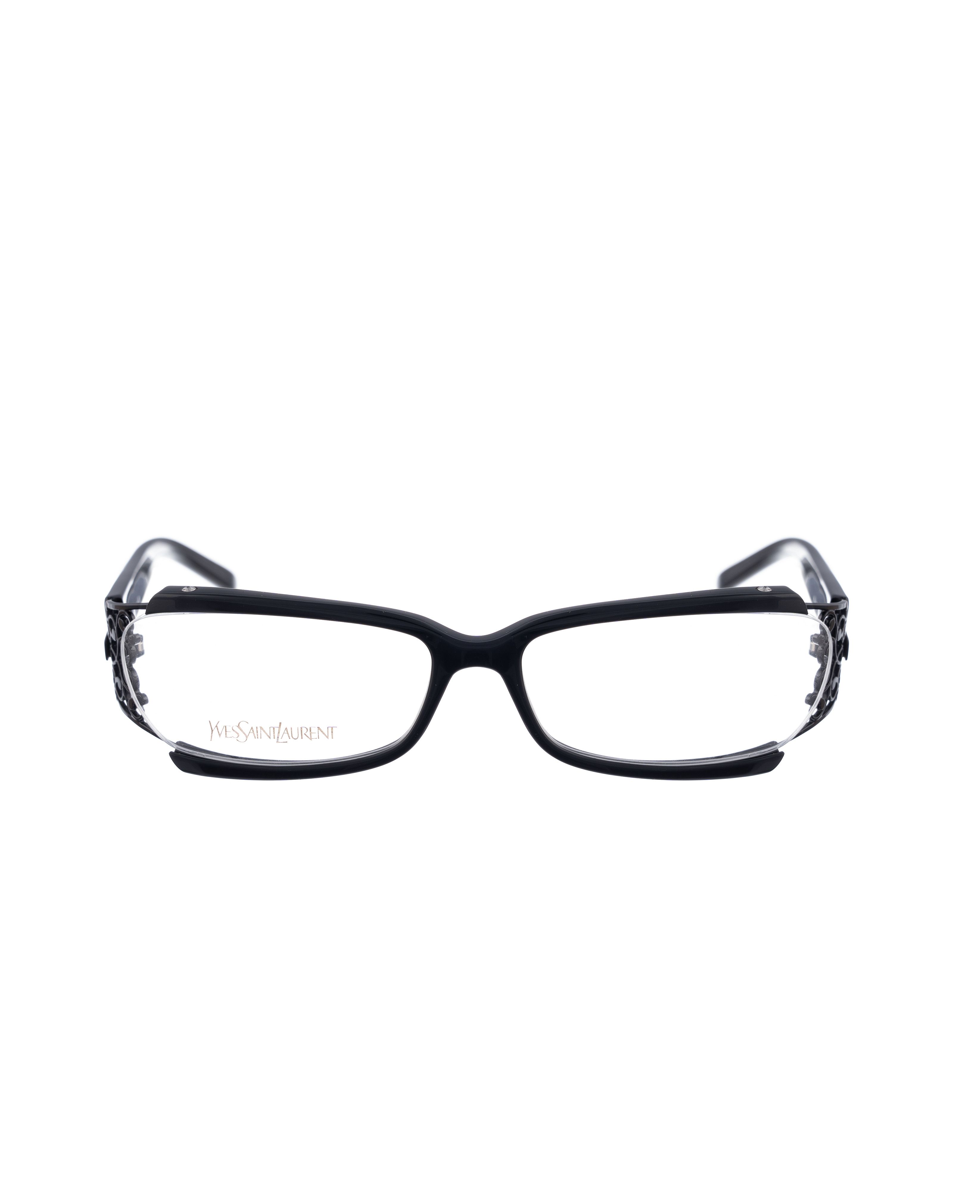 Yves Saint Laurent Yves Saint Laurent 90s Black Glasses with Antique Details Size ONE SIZE - 3 Thumbnail