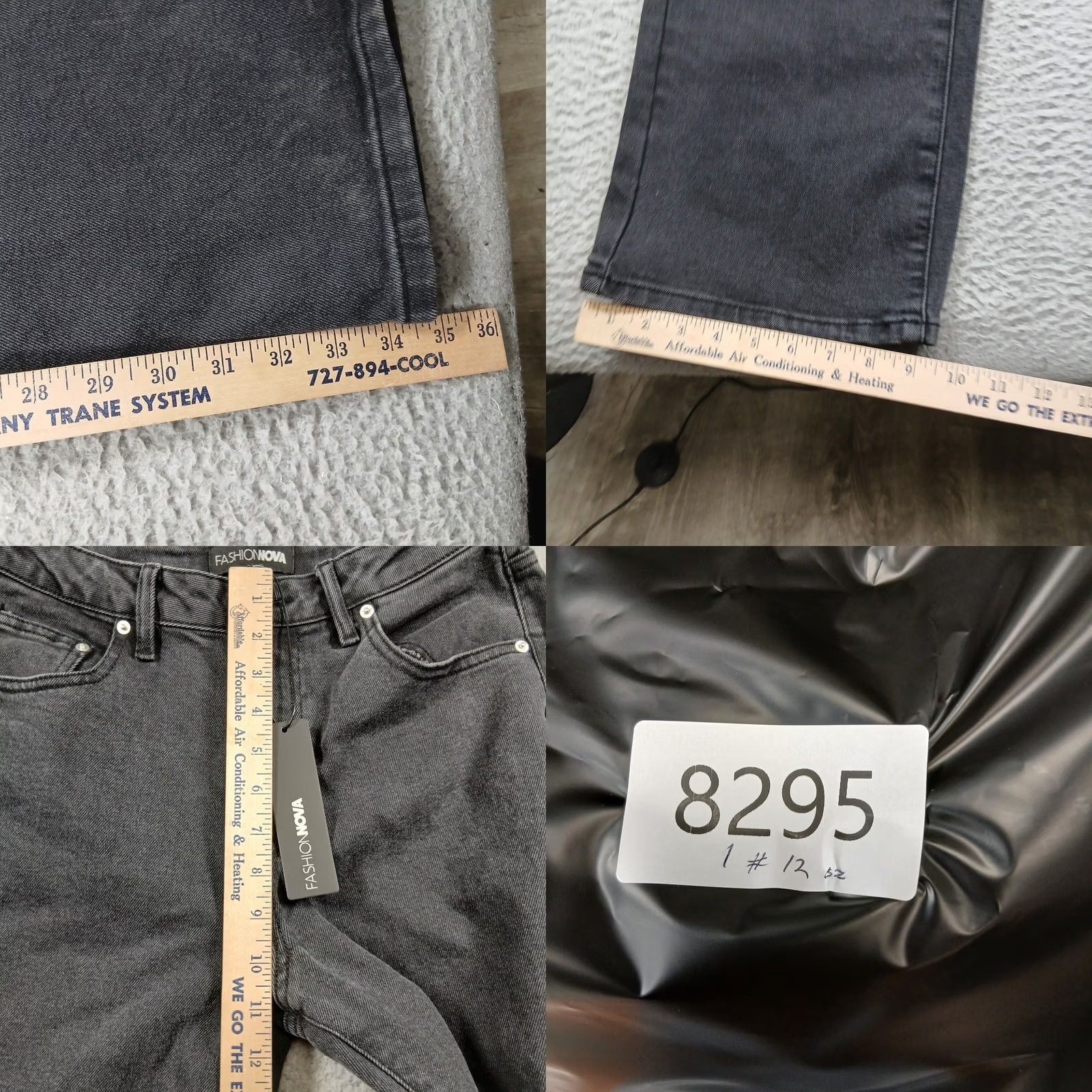 Fashion Nova Fashion Nova Tall Bonafide Basic Straight Leg Jeans 7 High Rise NWT Black Wash Denim 36" Inseam Womens Jeans Size 28" / US 6 / IT 42 - 9 Thumbnail