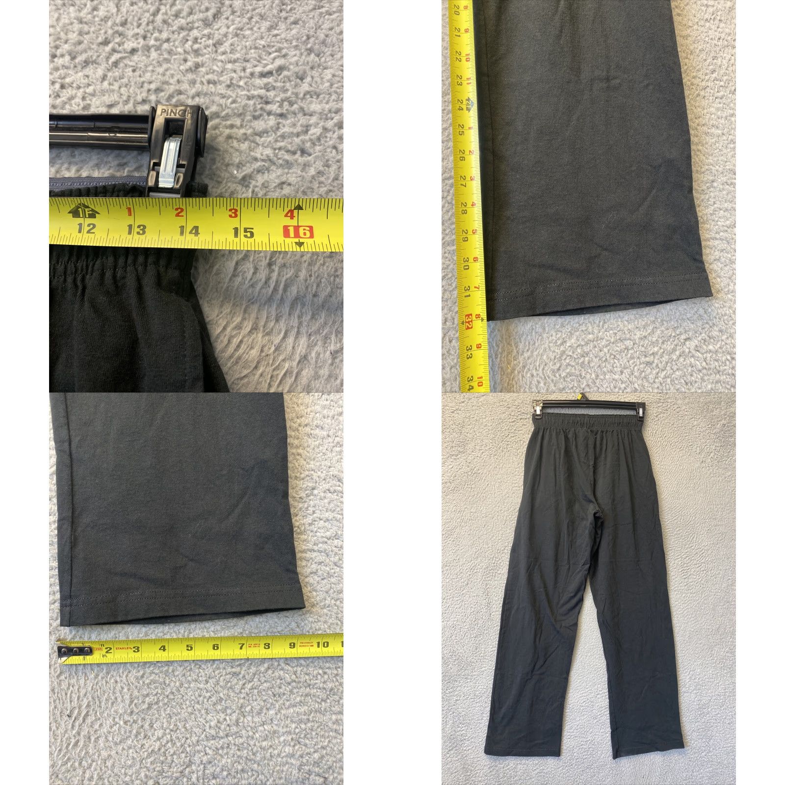 Champion Champion Pajama Pants Men Lounge Jogger Black Logo S Small Short to Regular Fit, Champion Brand, Pajama Bottoms, Men, Sleepwear, 45-52 cm Inseam Size US 29 - 8 Thumbnail