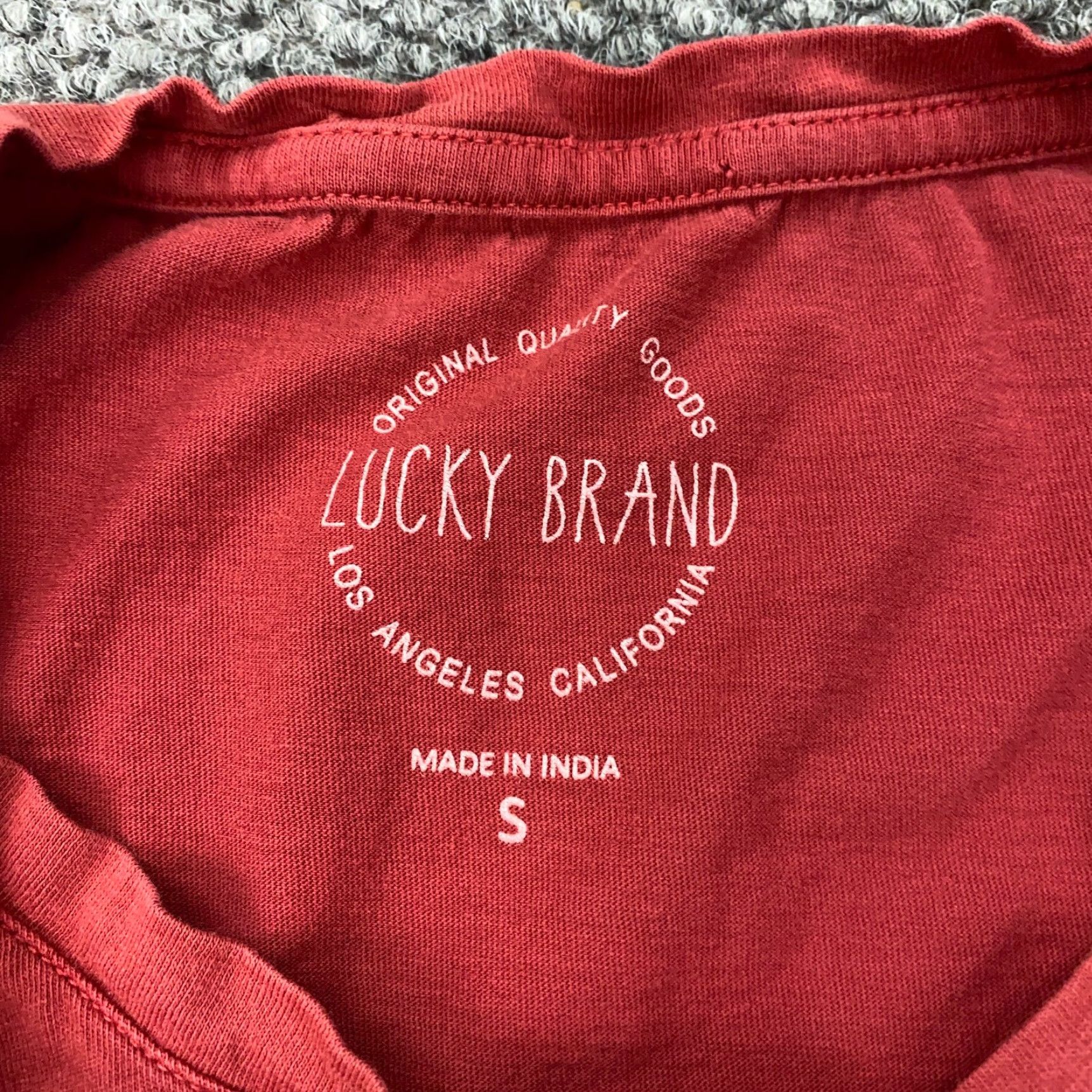 Lucky Brand Lucky Brand Shirt Women Small Red T-Shirt Short Sleeve Crew Neck Casual Size S / US 4 / IT 40 - 3 Thumbnail
