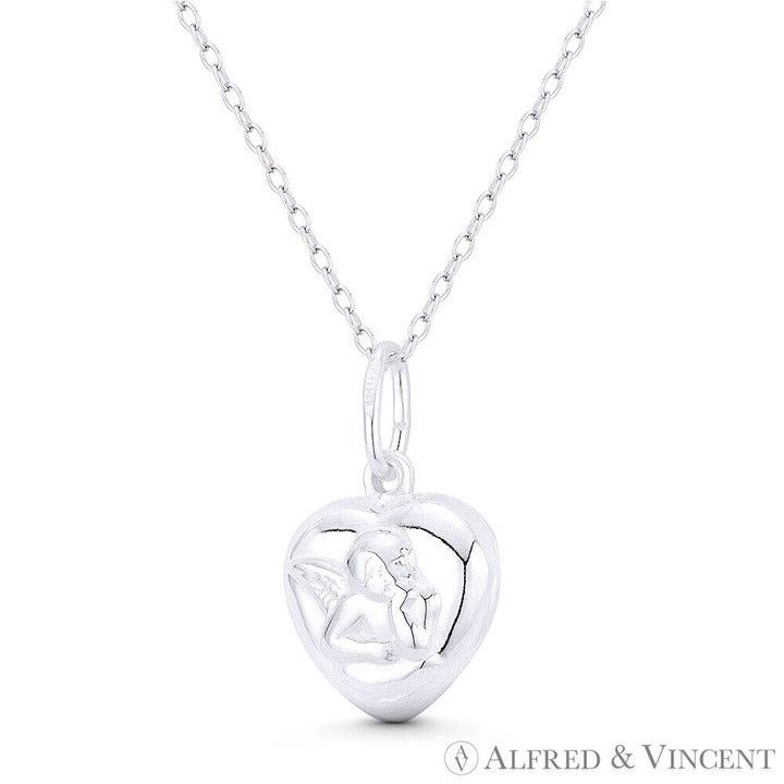 Other Heart & Winged Baby Cherub Guardian Angel 3D Pendant Size ONE SIZE - 1 Preview