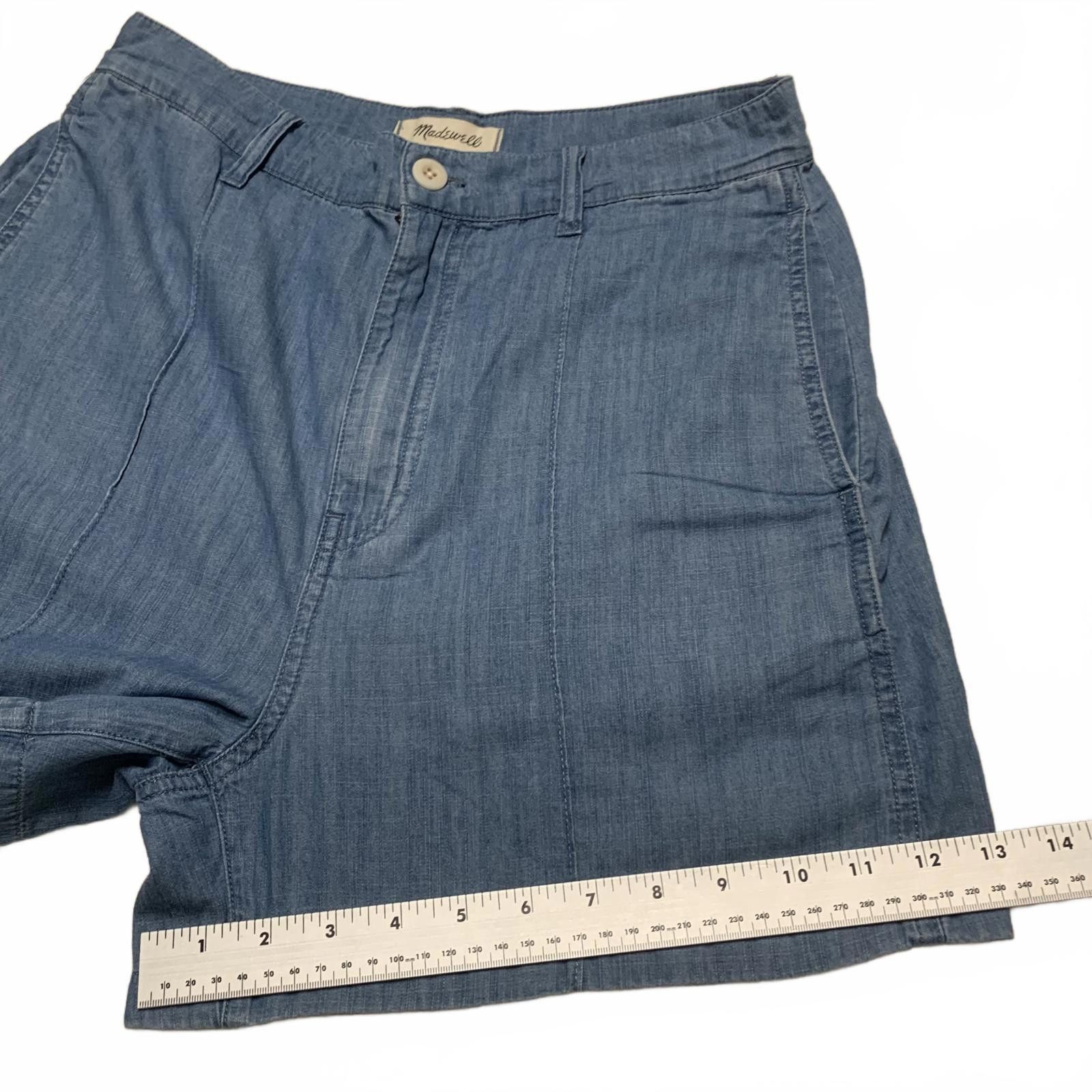 Madewell Madewell Women's Sz 28 Blue Chambray Bermuda Shorts W30 Size 28" / US 6 / IT 42 - 5 Thumbnail
