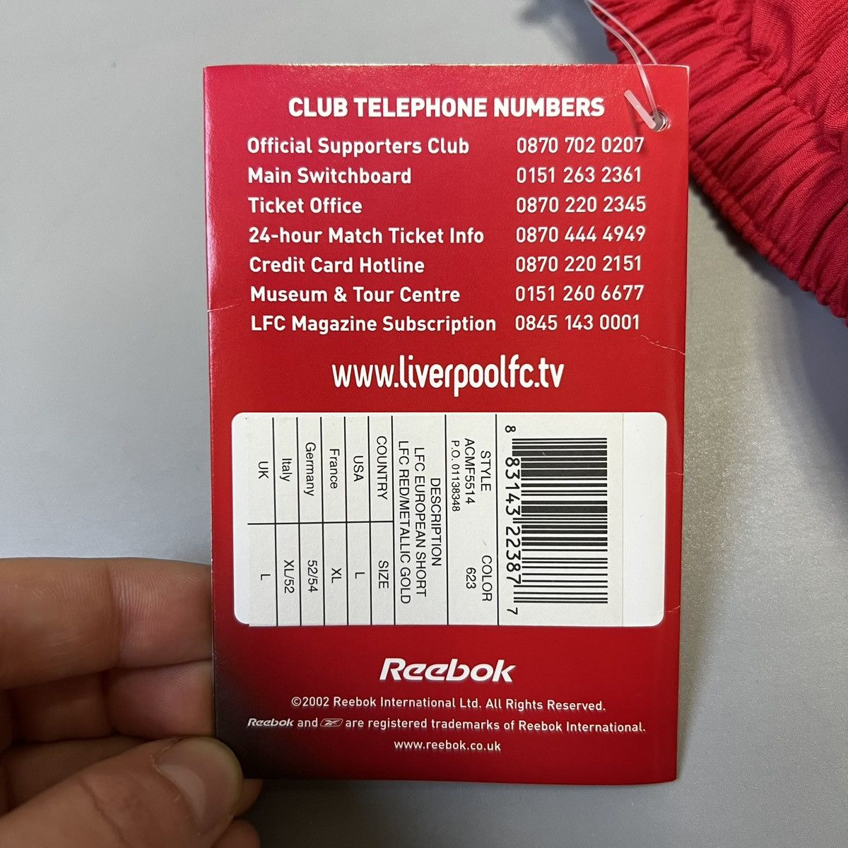 Reebok Reebok LiverPool Vintage Football Soccer Shorts NEW 05-06’s Size US 34 / EU 50 - 14 Thumbnail