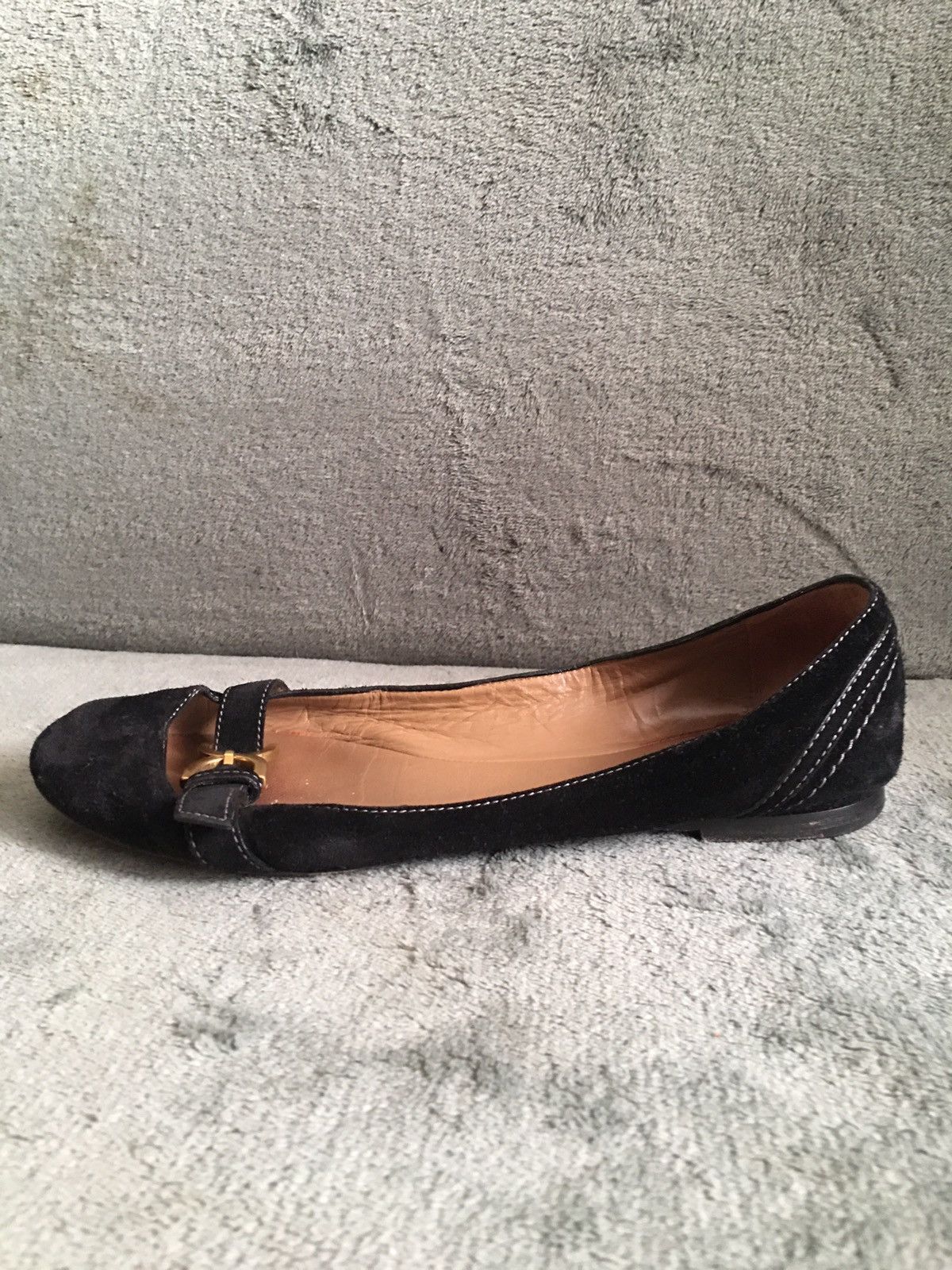 Chloe CHLOE Suede Black Flats Pumps EU 37 Size US 7 / IT 37 - 5 Thumbnail