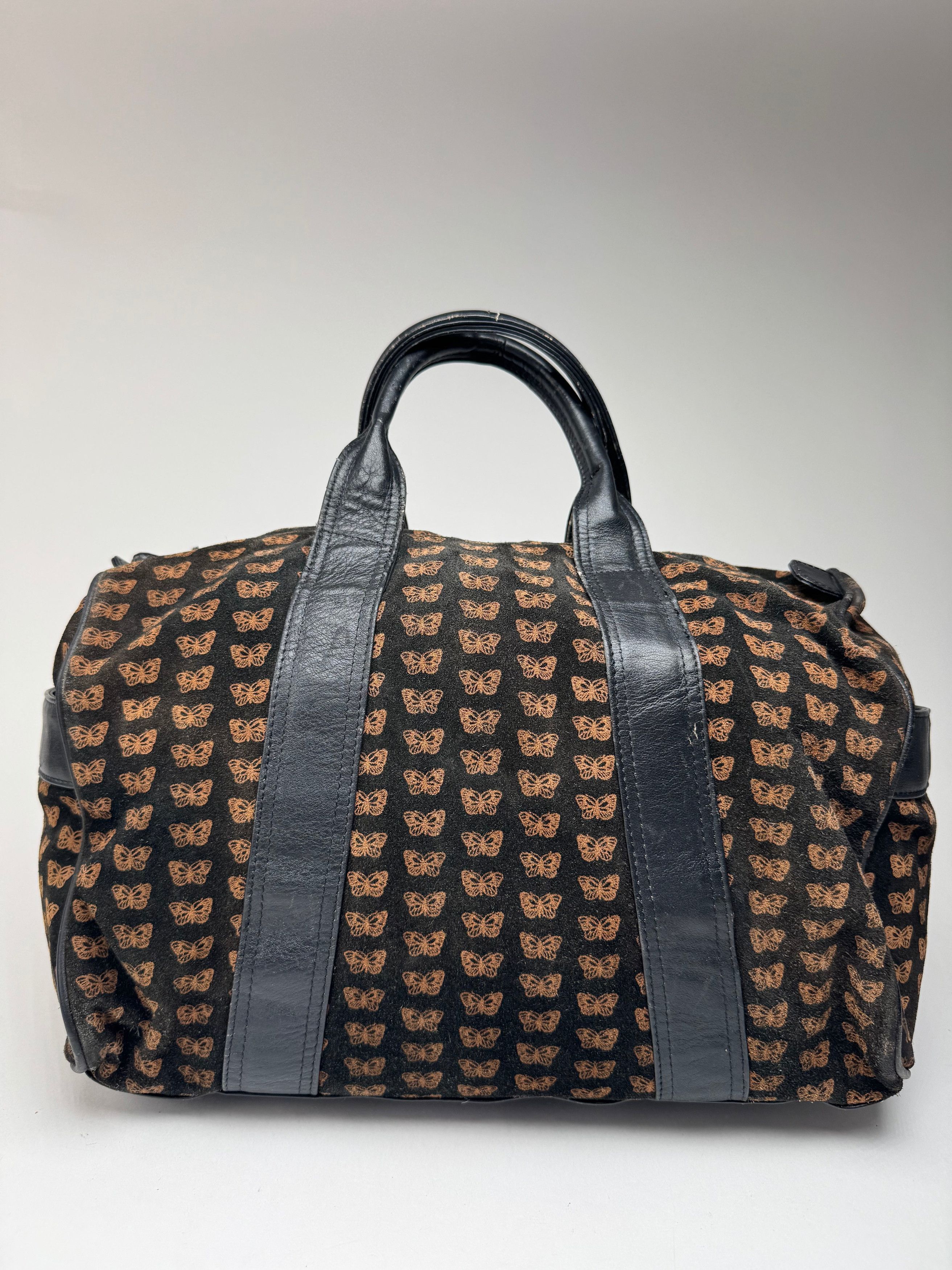 Bottega Veneta Vintage Suede Leather Monogramm Bag black brown Size ONE SIZE - 1 Thumbnail