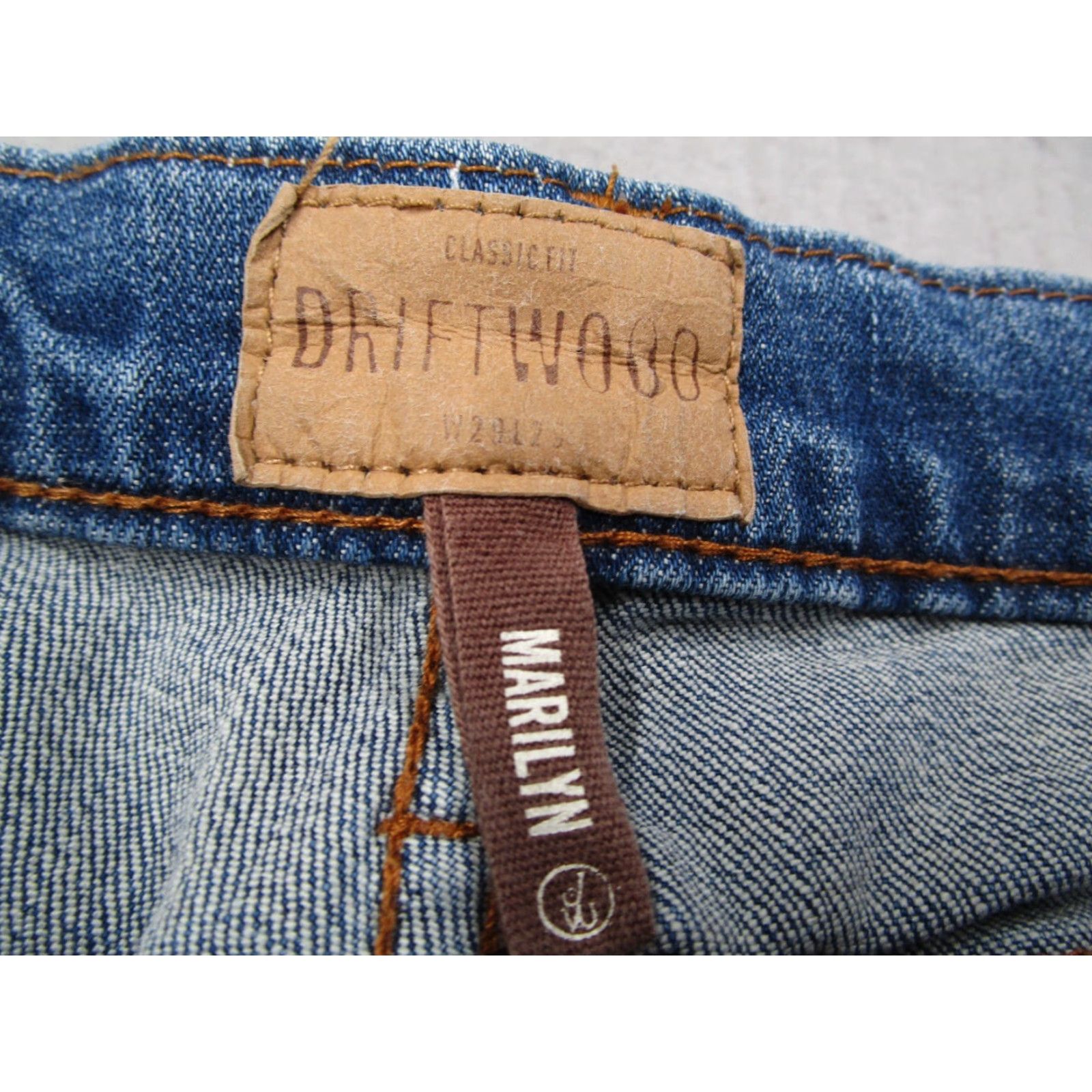 Vintage VINTAGE Driftwood Women's Jeans 29 Blue Classic Fit Denim Hippie Aztec Festival Boho Size 29" - 3 Thumbnail