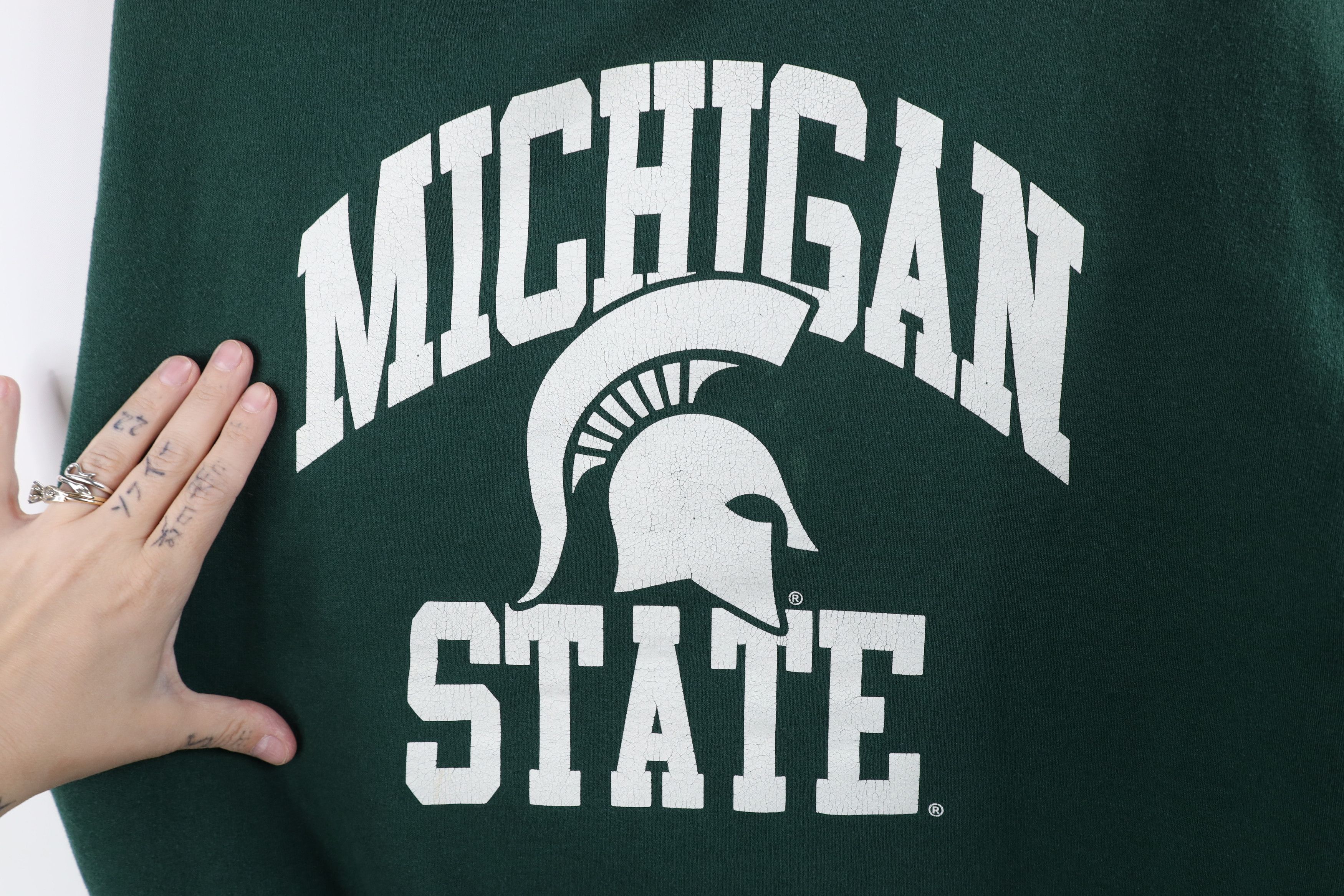 Vintage Vintage 90s Michigan State University Crewneck Sweatshirt Size US XL / EU 56 / 4 - 6 Thumbnail