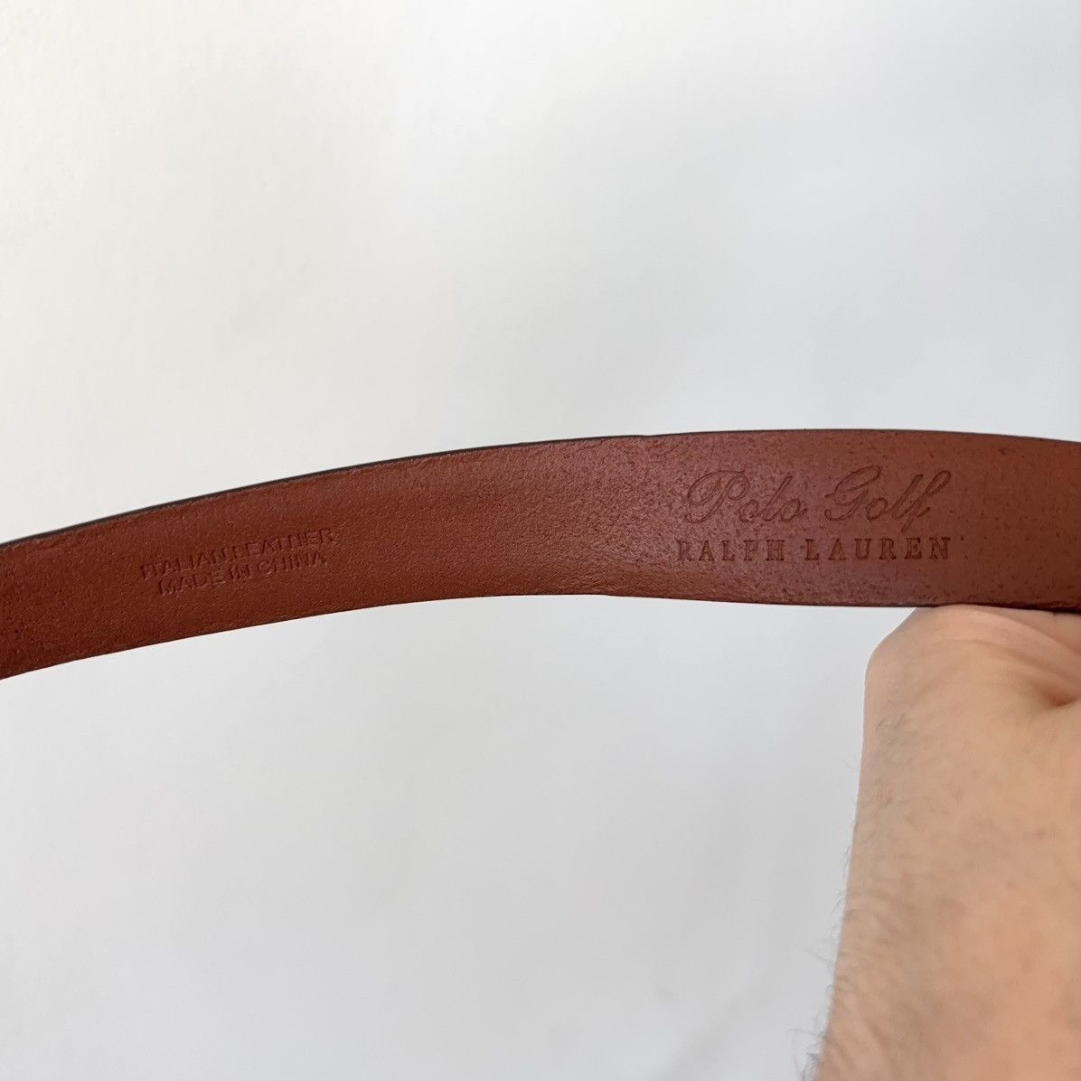 Polo Ralph Lauren Polo Golf RLX Buckle Logo Belt Size 34 Italian Leather Size 34 - 8 Thumbnail