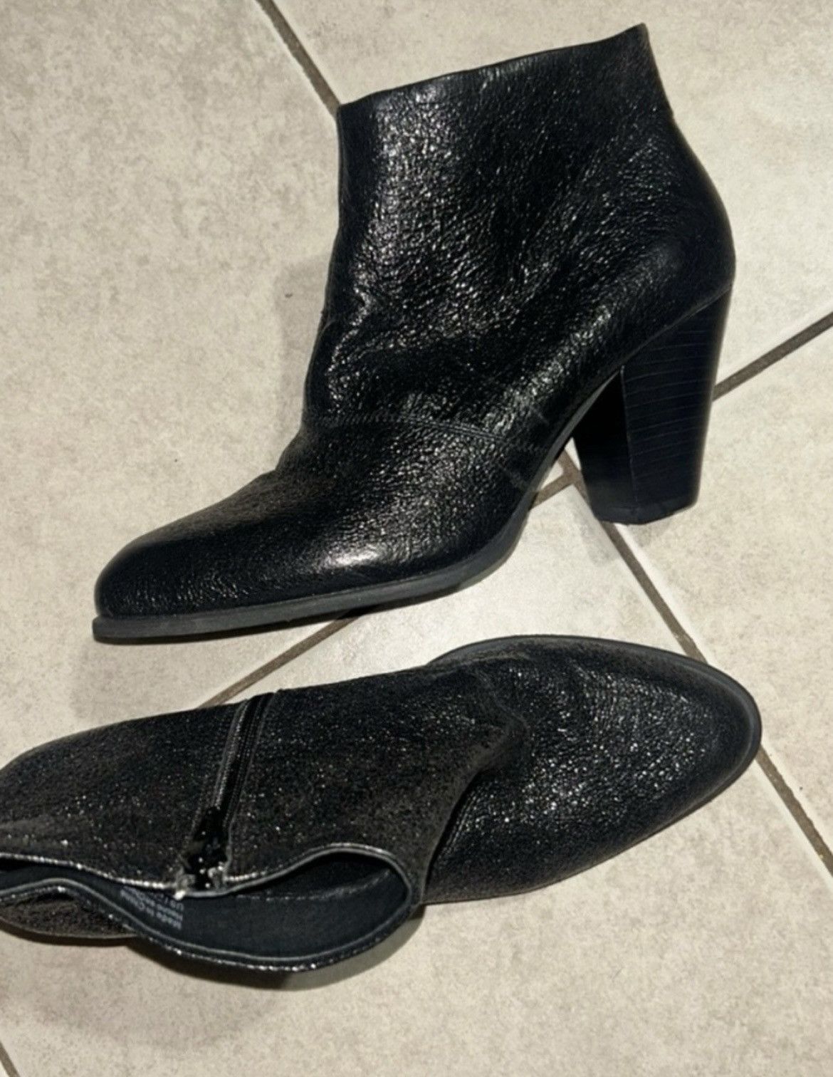 Aldo ALDO black shimmer booties Size US 9 / IT 39 - 2 Thumbnail