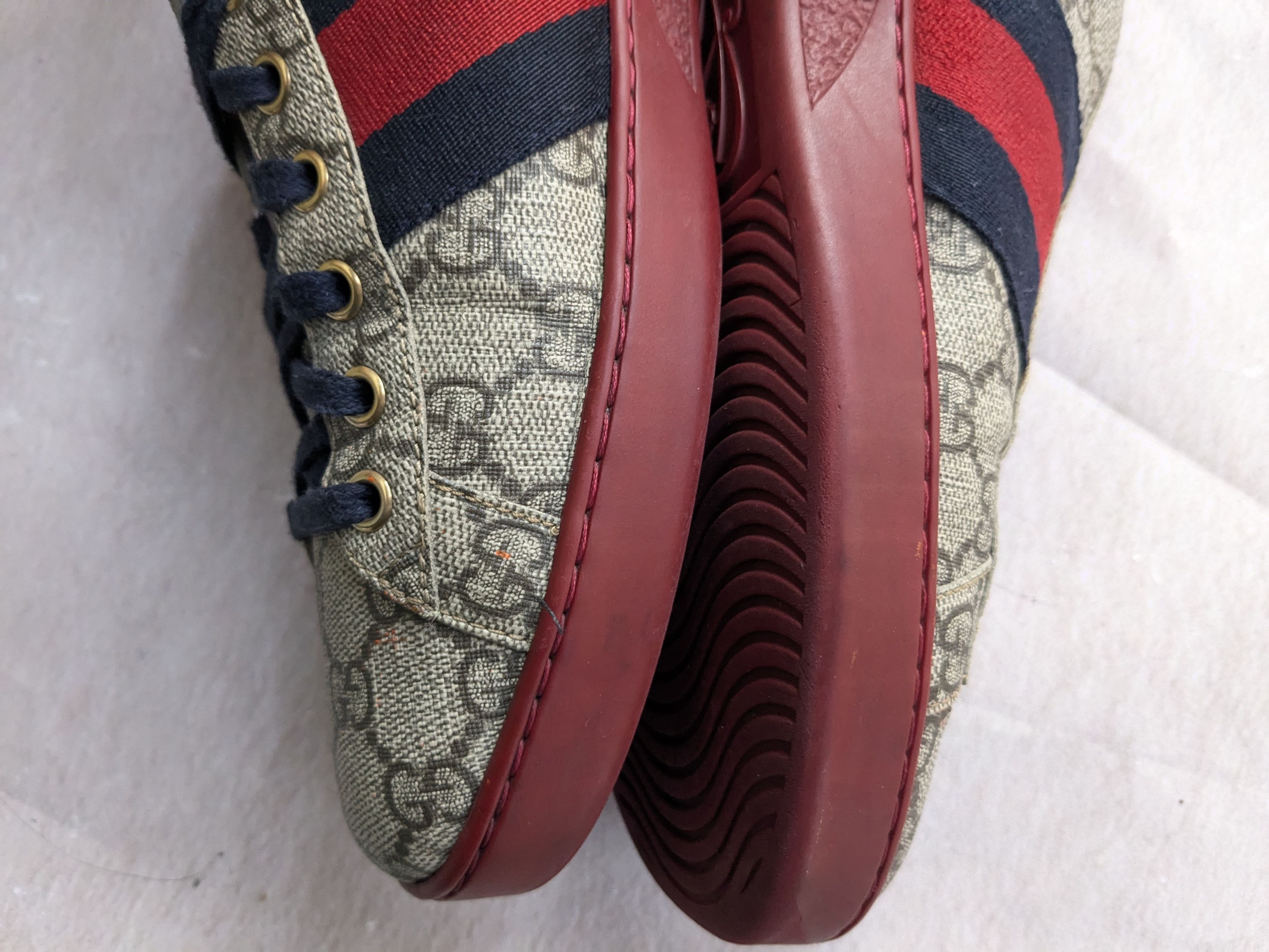 Gucci Gucci Ace GG Supreme Sneakers Red 10 Monogram 429445 Size US 10 / EU 43 - 8 Thumbnail
