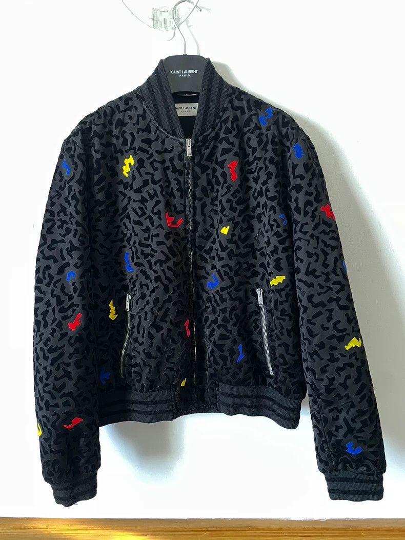 Saint Laurent Paris Saint Laurent Paris 21 FW velour glitter jacket 2505-Nextar Size US M / EU 48-50 / 2 - 1 Thumbnail