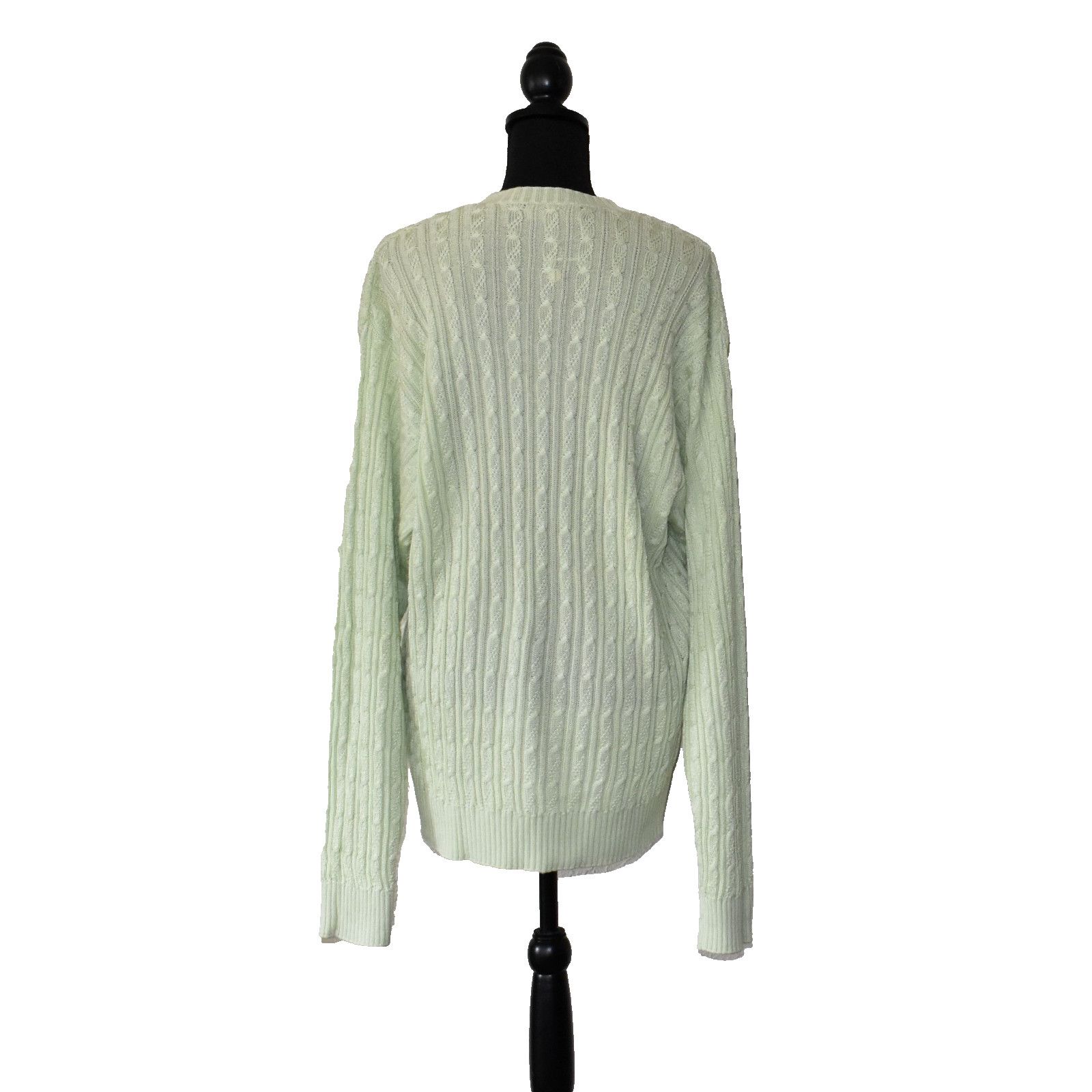 Bobby Jones NWOT BOBBY JONES Lime Cotton Knit V Neck Sweater Size L Size L / US 10 / IT 46 - 3 Thumbnail
