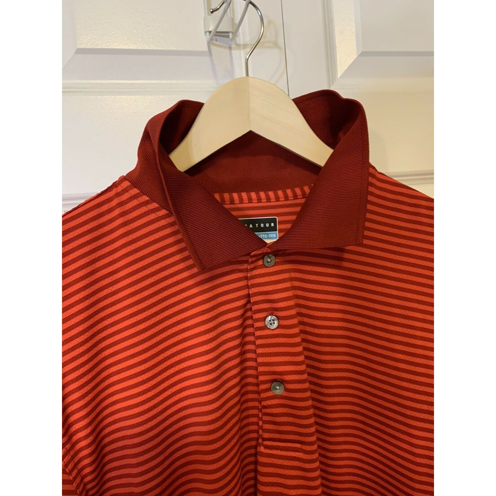 PGA Tour PGA Tour Airflux Mens Sz XXL Orange Red GOLF POLO SHIRT Size US XXL / EU 58 / 5 - 7 Thumbnail
