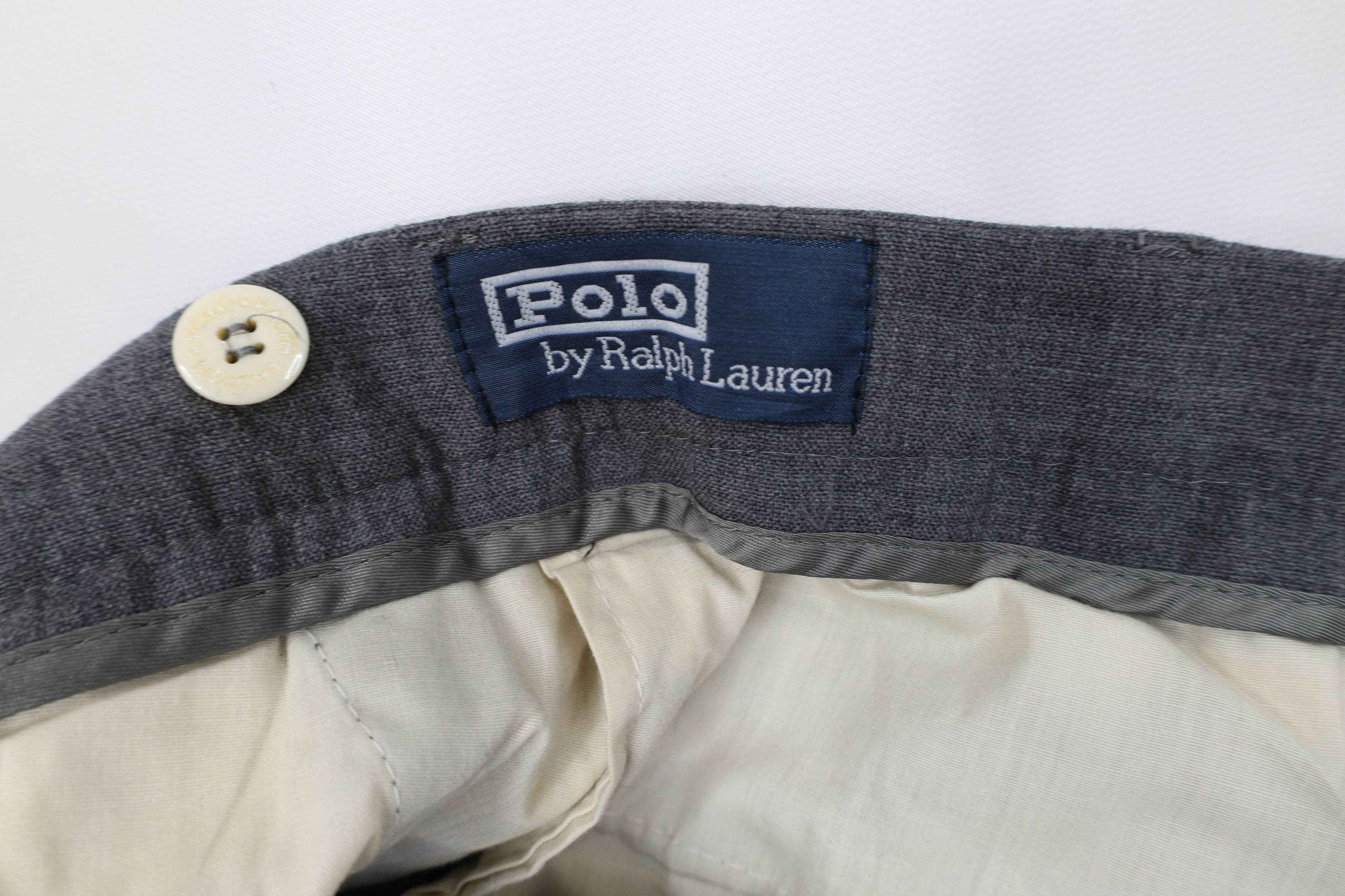Ralph Lauren Vintage 70s Ralph Lauren Knit Wide Leg Chino Pants Gray USA Size US 34 / EU 50 - 9 Thumbnail