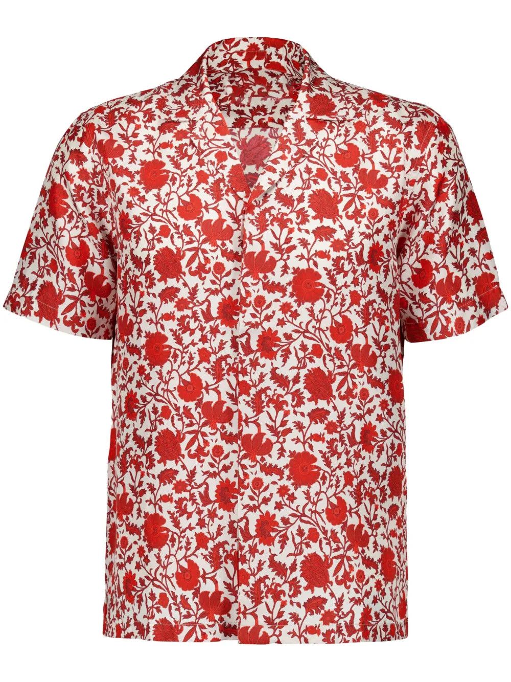 Other Men’s Red Floral-Print Shirt – Casual Short Sleeve Summer Size US XL / EU 56 / 4 - 3 Thumbnail