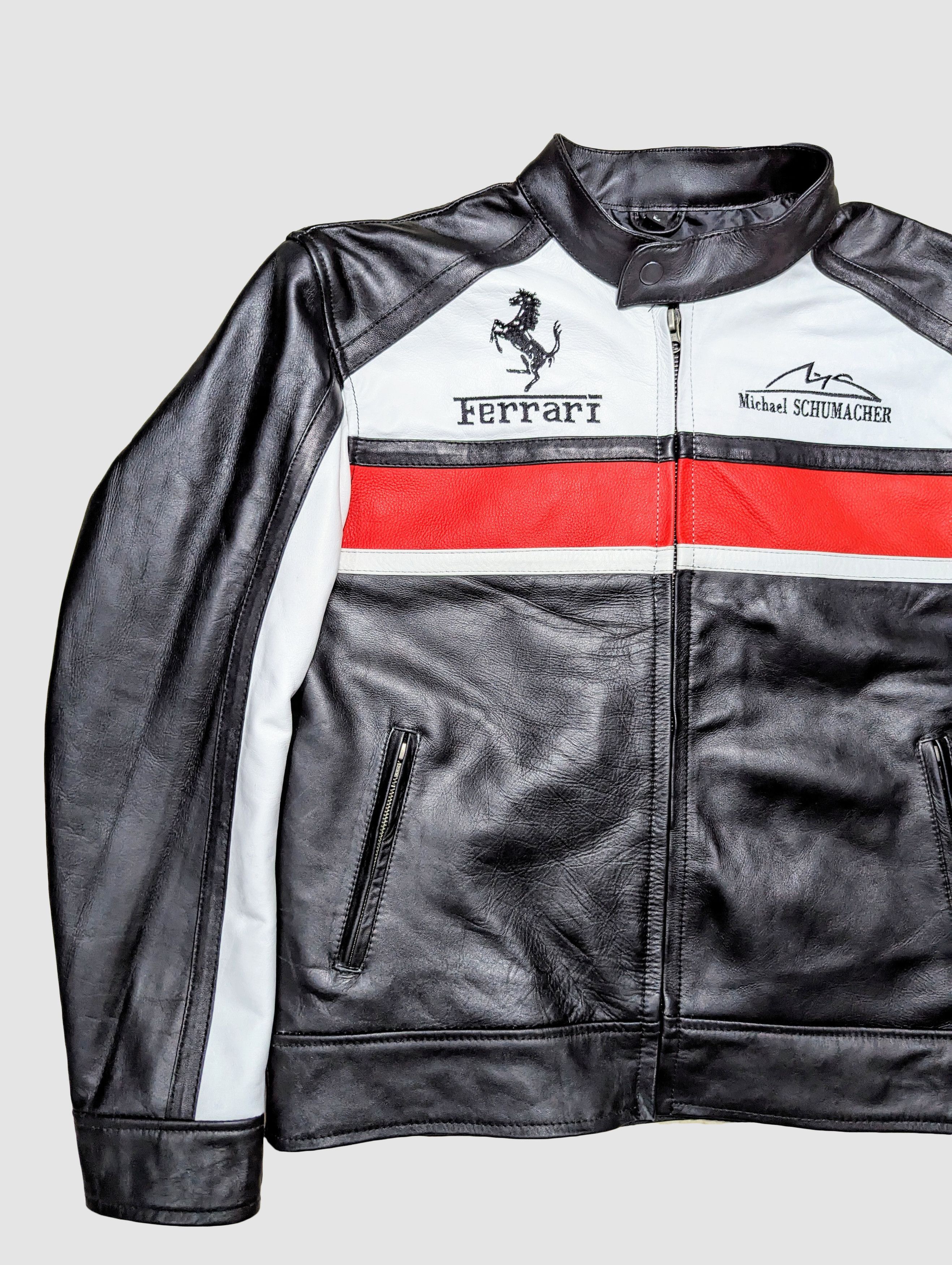 Ferrari VINTAGE Ferrari Leather Jacket Rare F1 Streetwear Racing Size US L / EU 52-54 / 3 - 3 Thumbnail