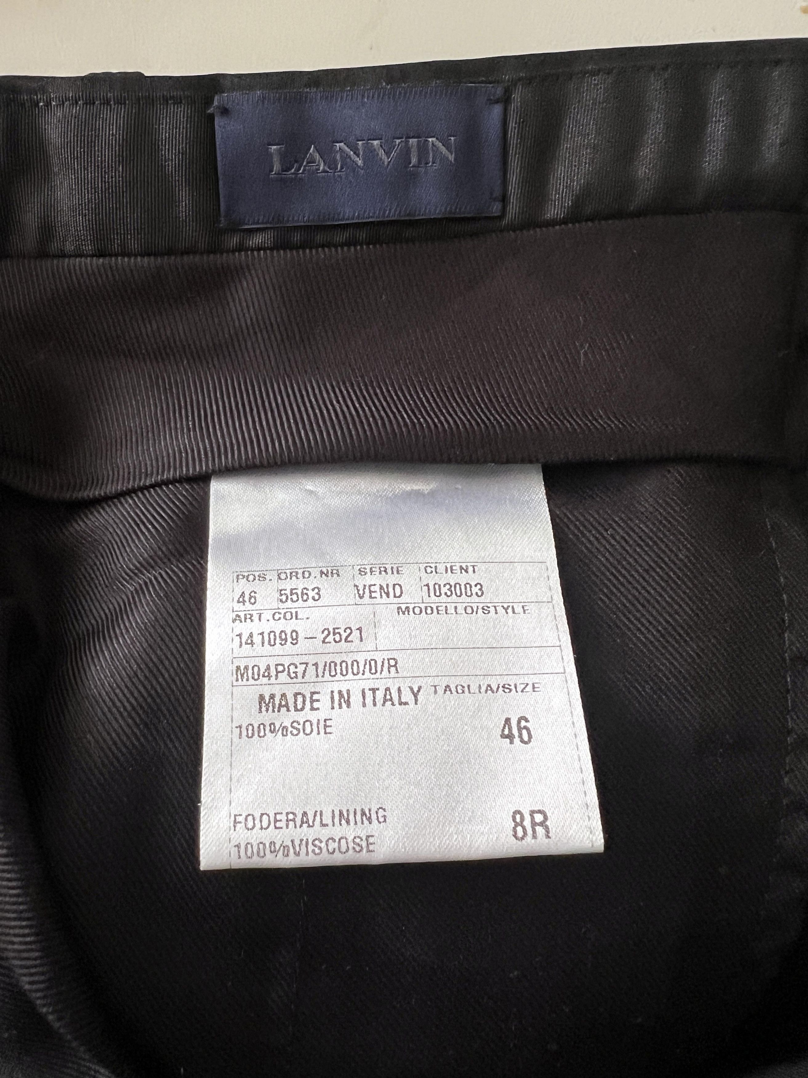 Lanvin Lanvin Silk Runway Spring 2010 Black Trousers, Alber Elbaz Size US 30 / EU 46 - 11 Thumbnail