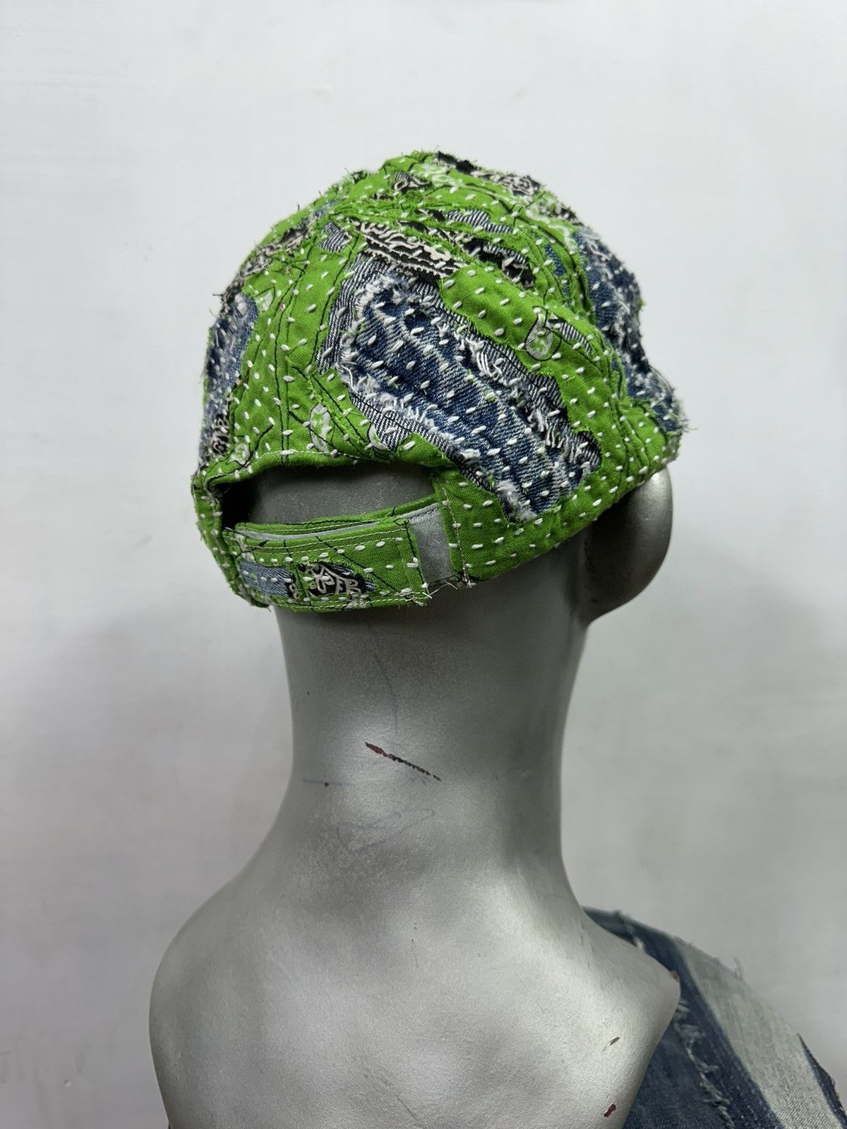 Art Comes First × Handmade Custom Made Distressed Paisley Patchwork Boro hats Size ONE SIZE - 7 Thumbnail