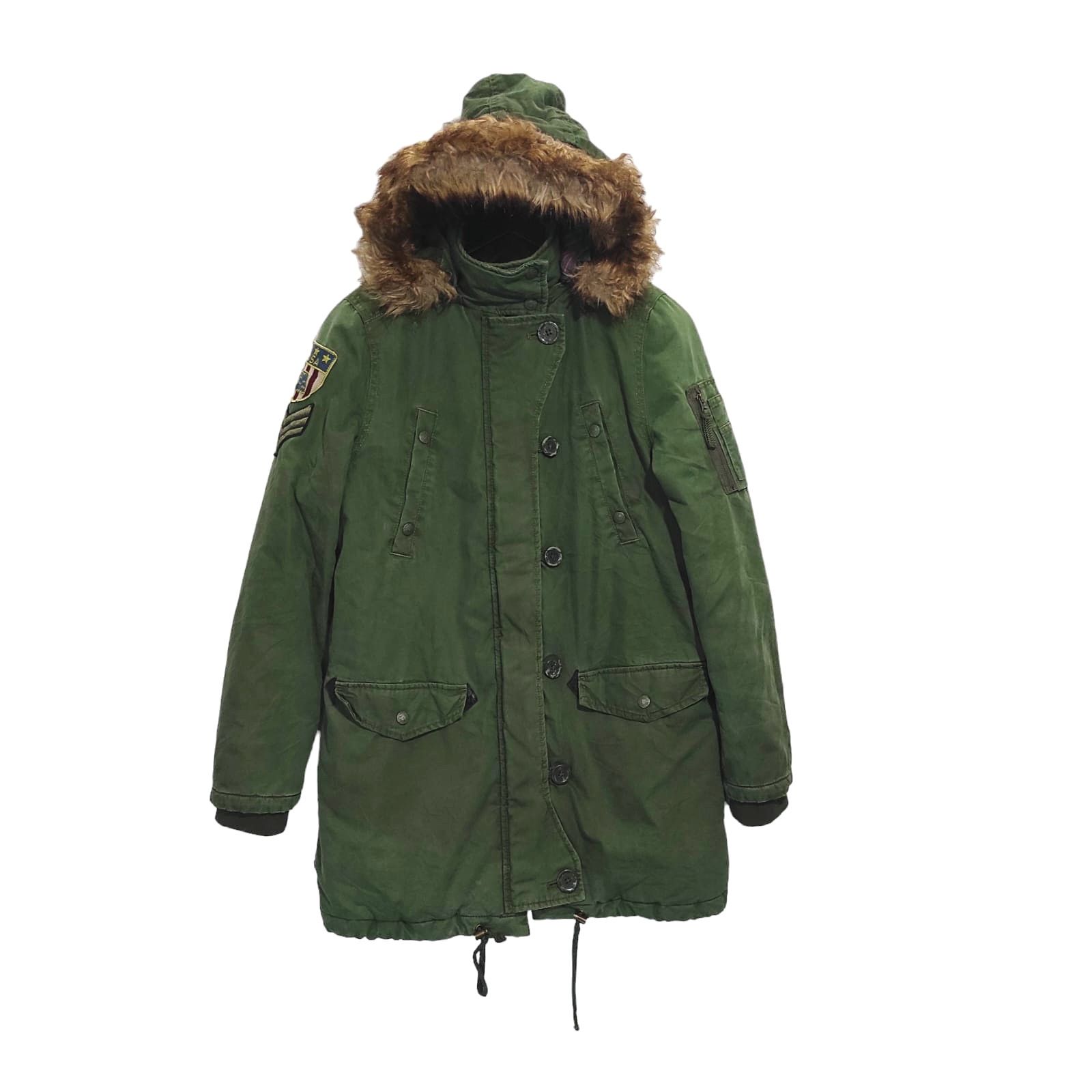 Levi's Vintage Clothing Vintage Levis US Military Parka Fur Hoodie Jacket Size US S / EU 44-46 / 1 - 3 Thumbnail