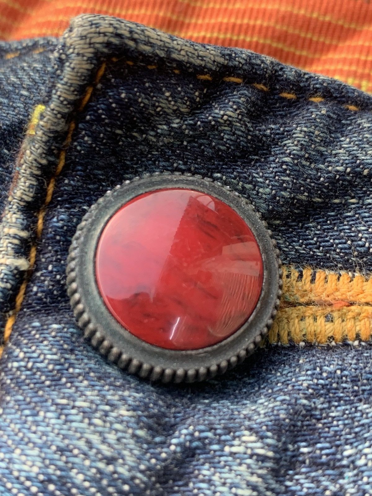 Edwin 👖RARE EDWIN BLUE TRIP – HEAVY WORN & CRAZY PATINA Size US 32 / EU 48 - 4 Thumbnail