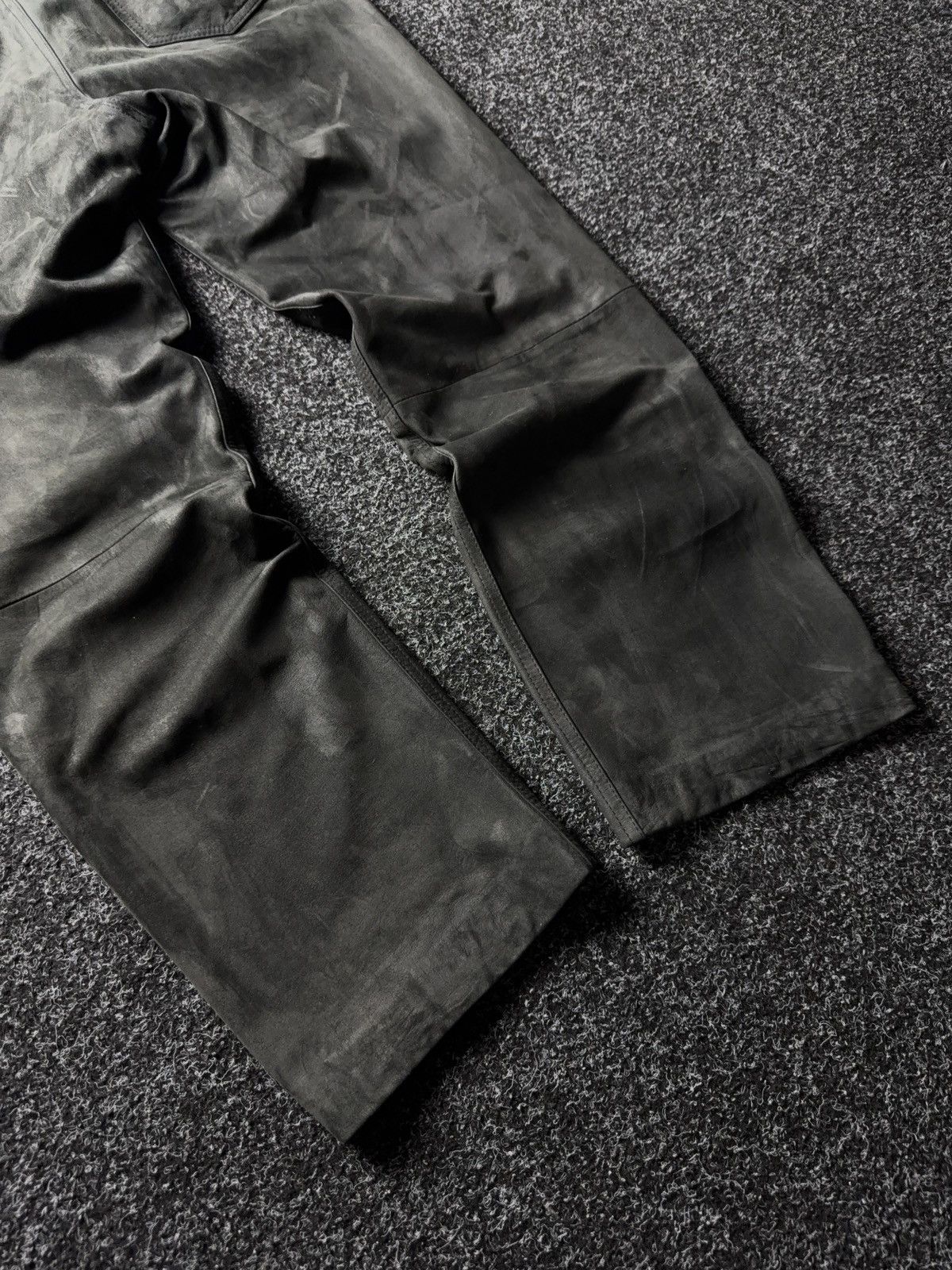 Leather Y2K Vintage Leather Pants Opium Style Alt Biker USA Rare Size US 31 - 12 Thumbnail