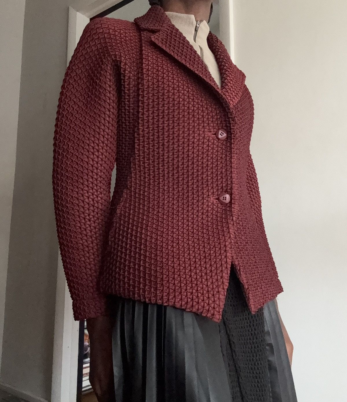 Issey Miyake × Pleats Please Issey Miyake Issey Miyake Diamond pleated Blazer Size US M / EU 48-50 / 2 - 14 Thumbnail
