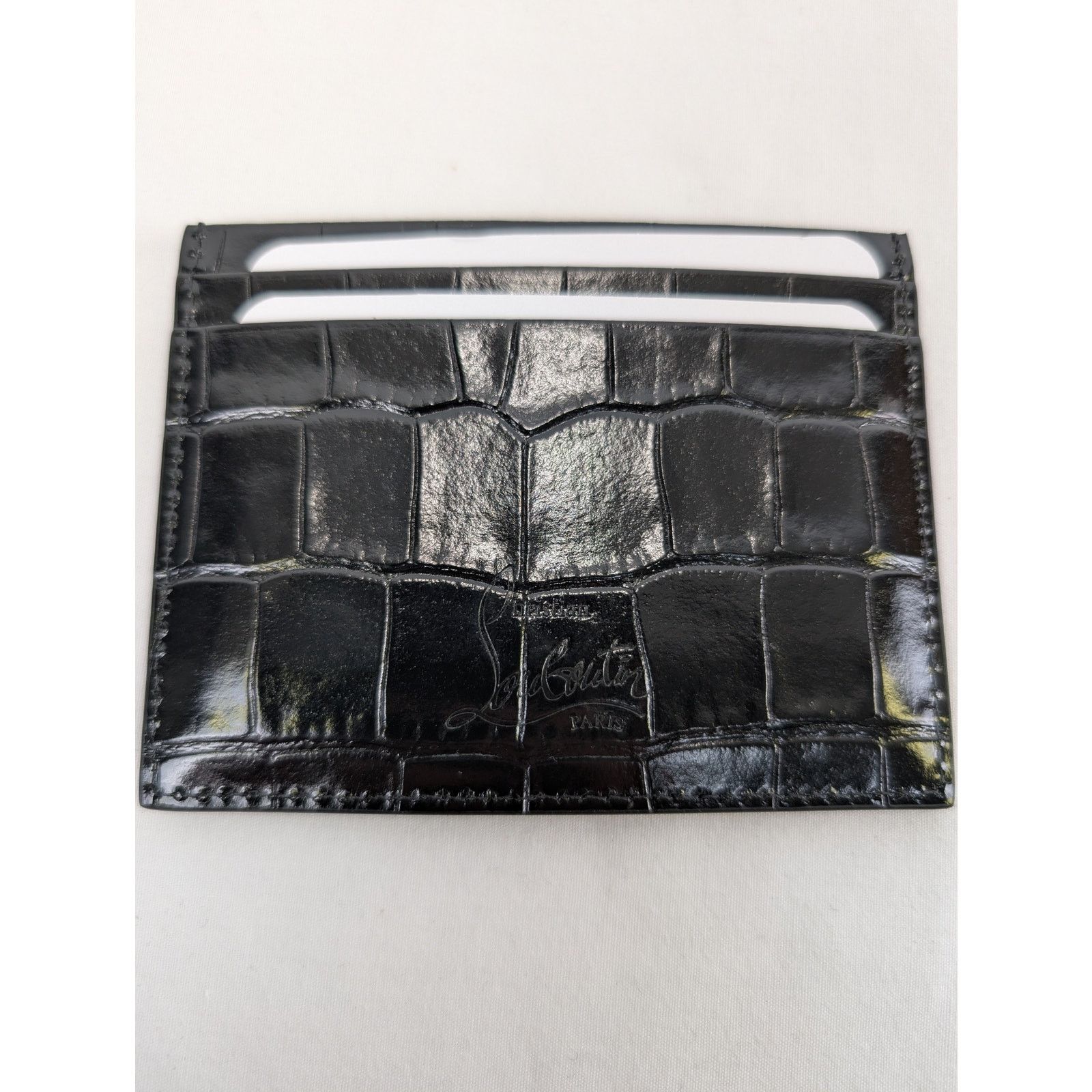 Christian Louboutin o1rshd1 Size: OS / Calf Ali/Happy Rui Logo Card Holder Black Size ONE SIZE - 4 Thumbnail