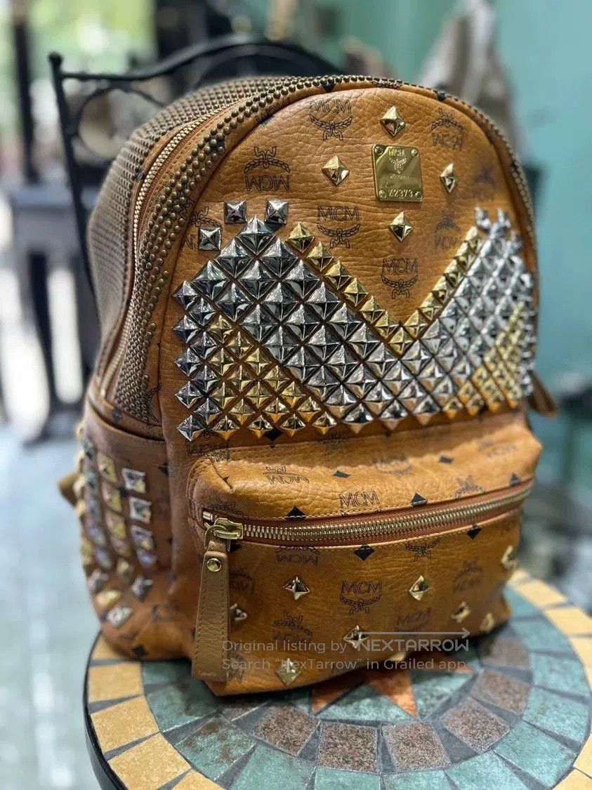 MCM MCM Caramel Rivet Large Backpack. Size ONE SIZE - 2 Thumbnail