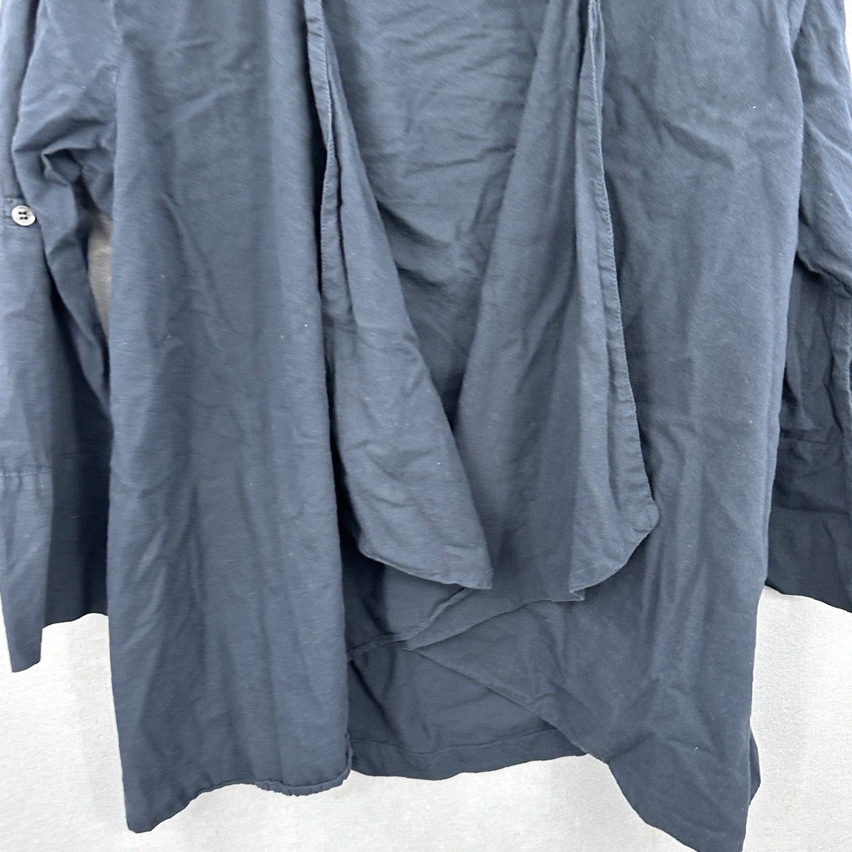 James Perse Vintage James Perse Women’s Black Cotton Open Drape Cardigan Relaxed Fit Small Casual Modern Size S / US 4 / IT 40 - 3 Thumbnail