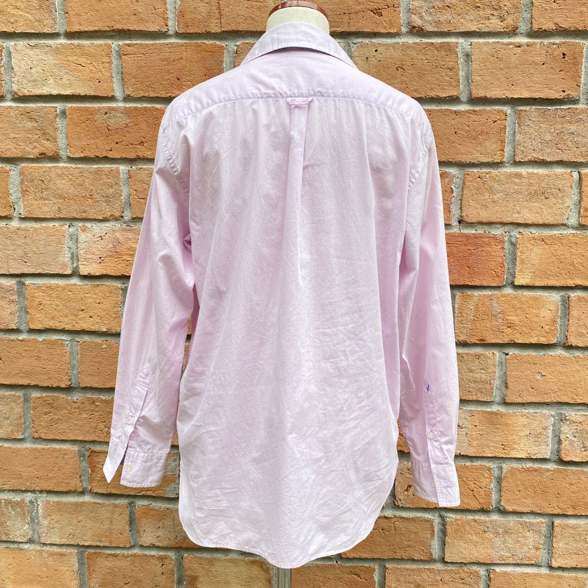 Lanvin LANVIN Pink Lace-Up Collar Shirt Size L / US 10 / IT 46 - 2 Thumbnail