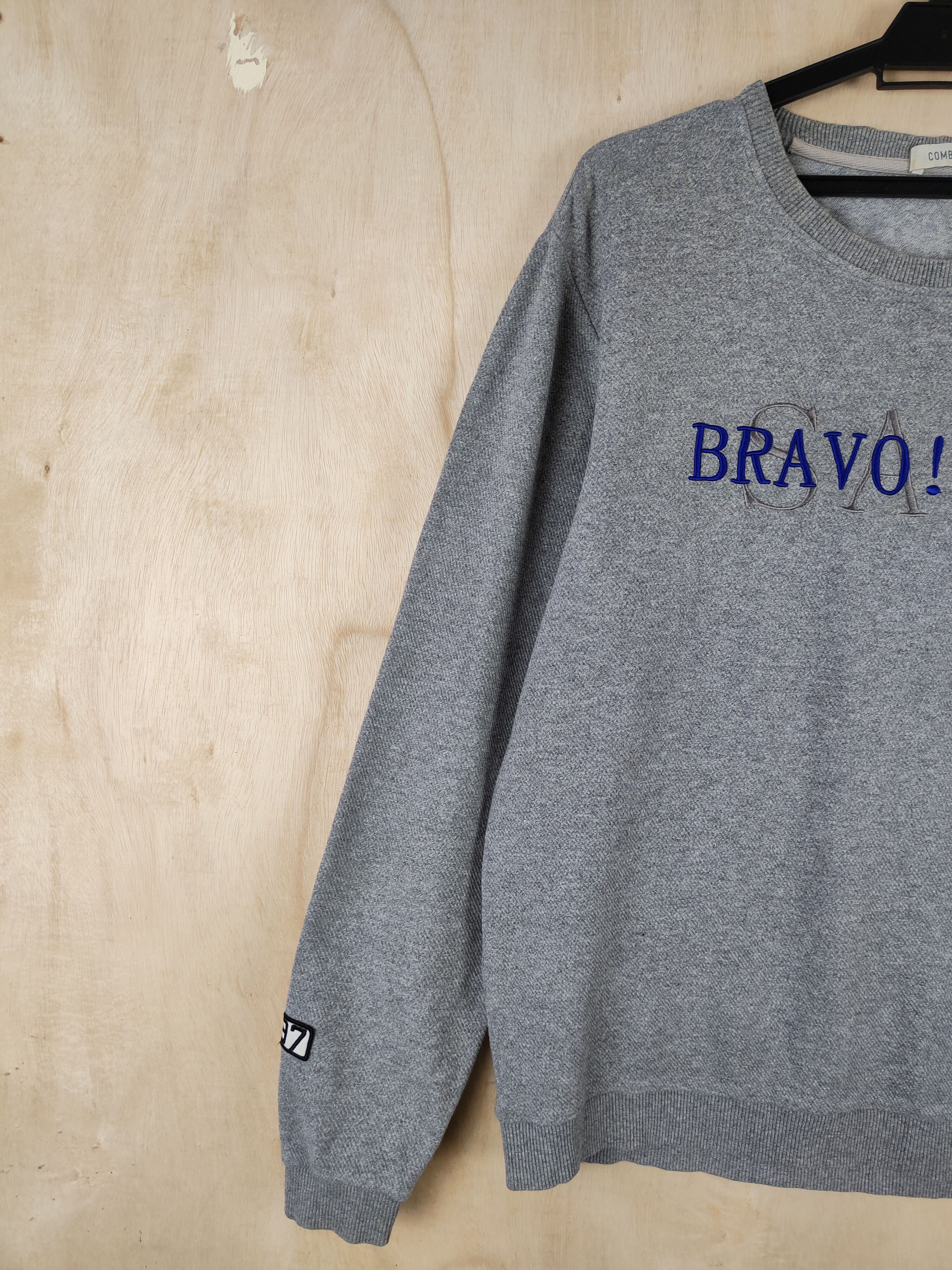 Japanese Brand Combo Gray Say Bravo 1997 Sweatshirts #S2609 Size US L / EU 52-54 / 3 - 4 Thumbnail