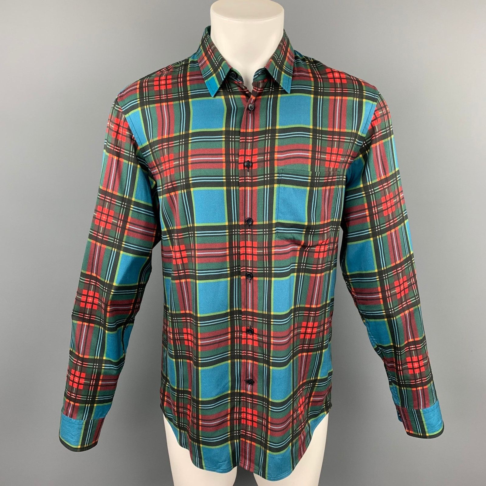 Marc Jacobs Size S Multi-Color Plaid Viscose Button Up Long Sleeve Shirt Size US S / EU 44-46 / 1 - 1 Thumbnail